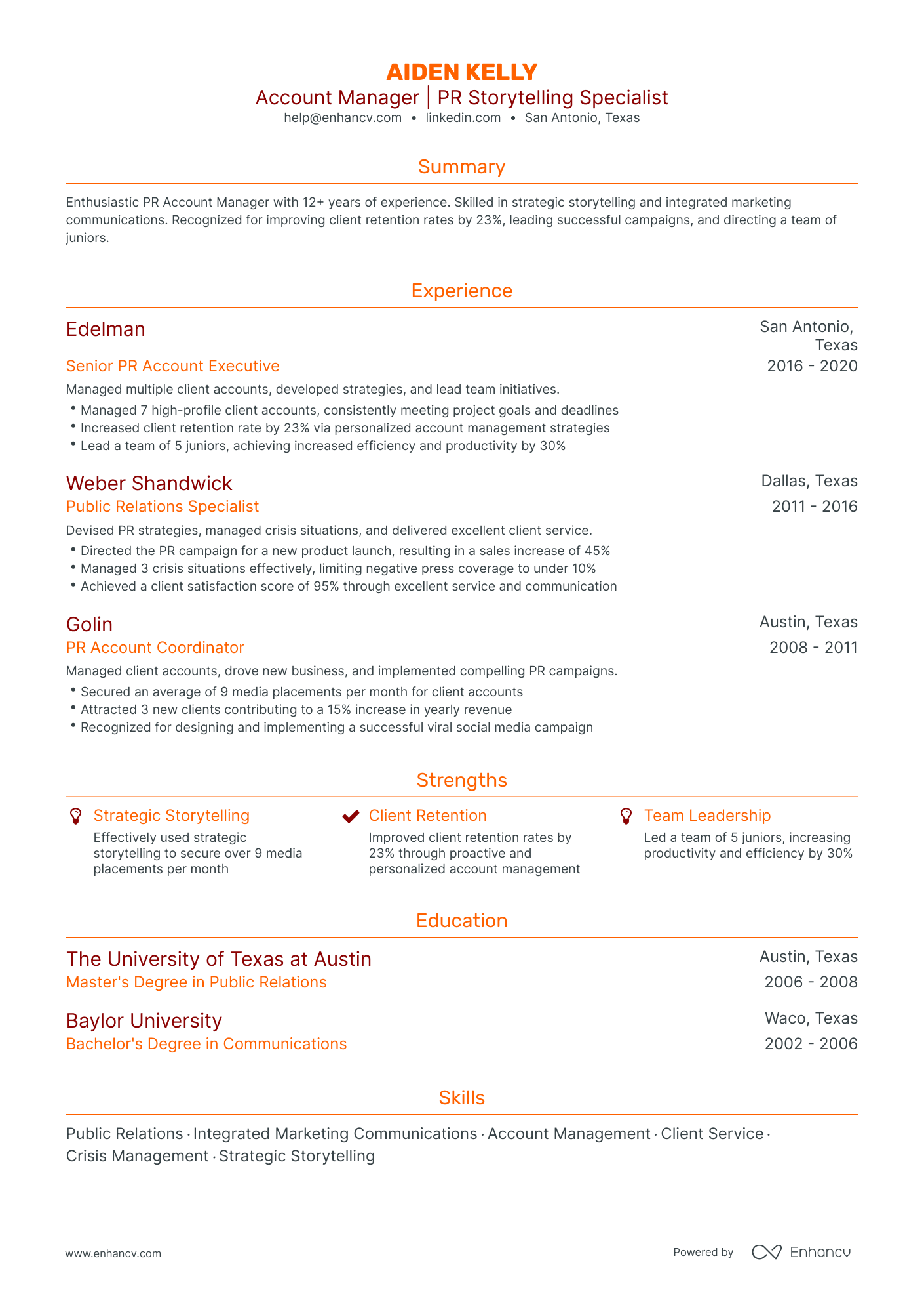 undefined Senior Account Manager Resume Template