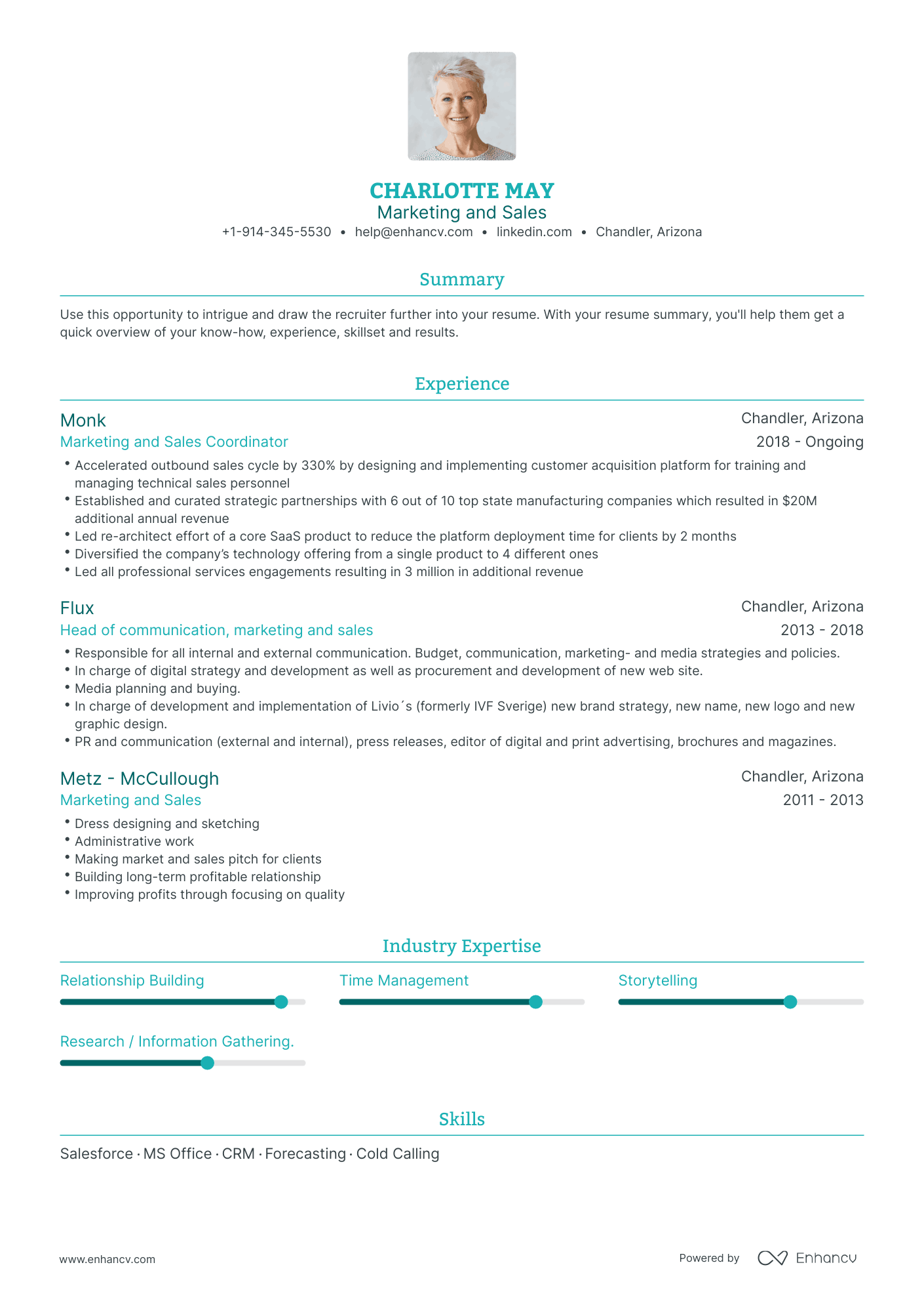 Marketing And Sales Resume Examples & Guide For 2023 (Layout, Skills ...