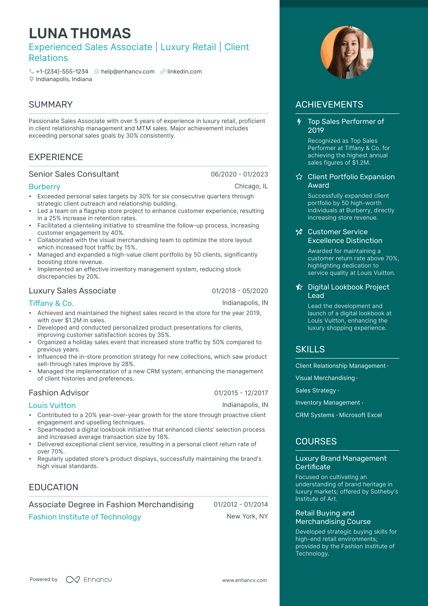 clothing retail resume examples
