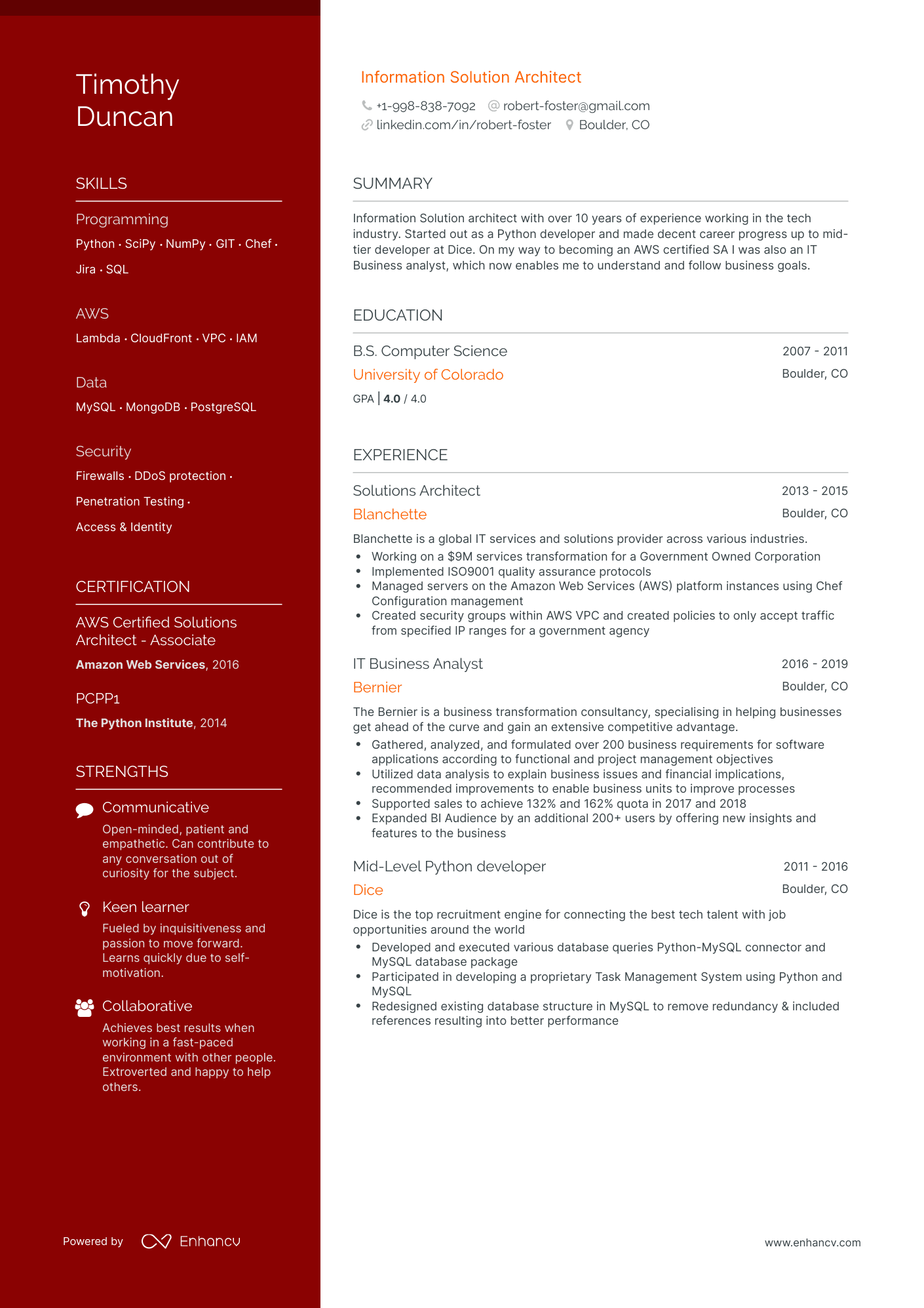 Polished Solutions Architect Resume Template