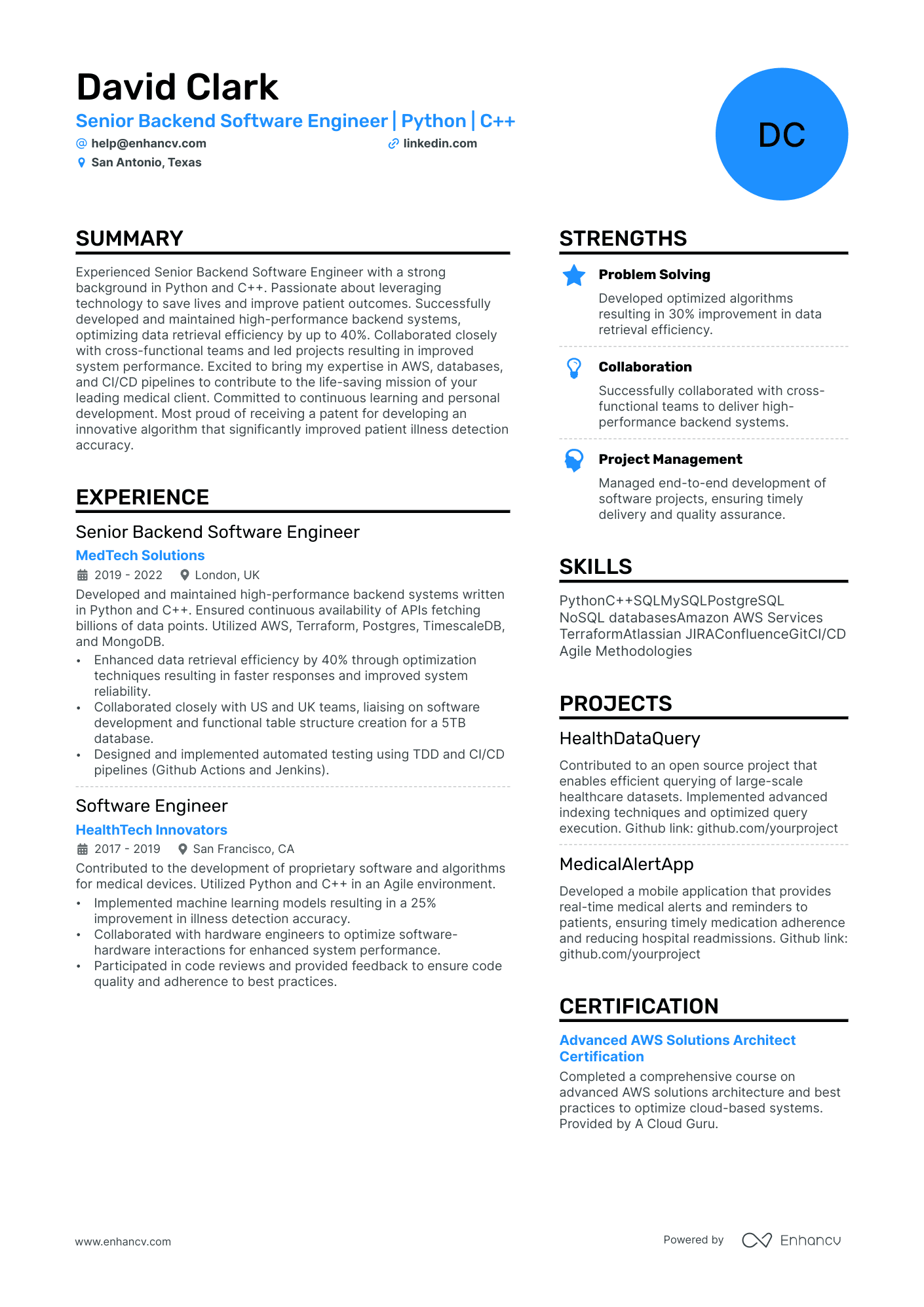 best resume template for engineers