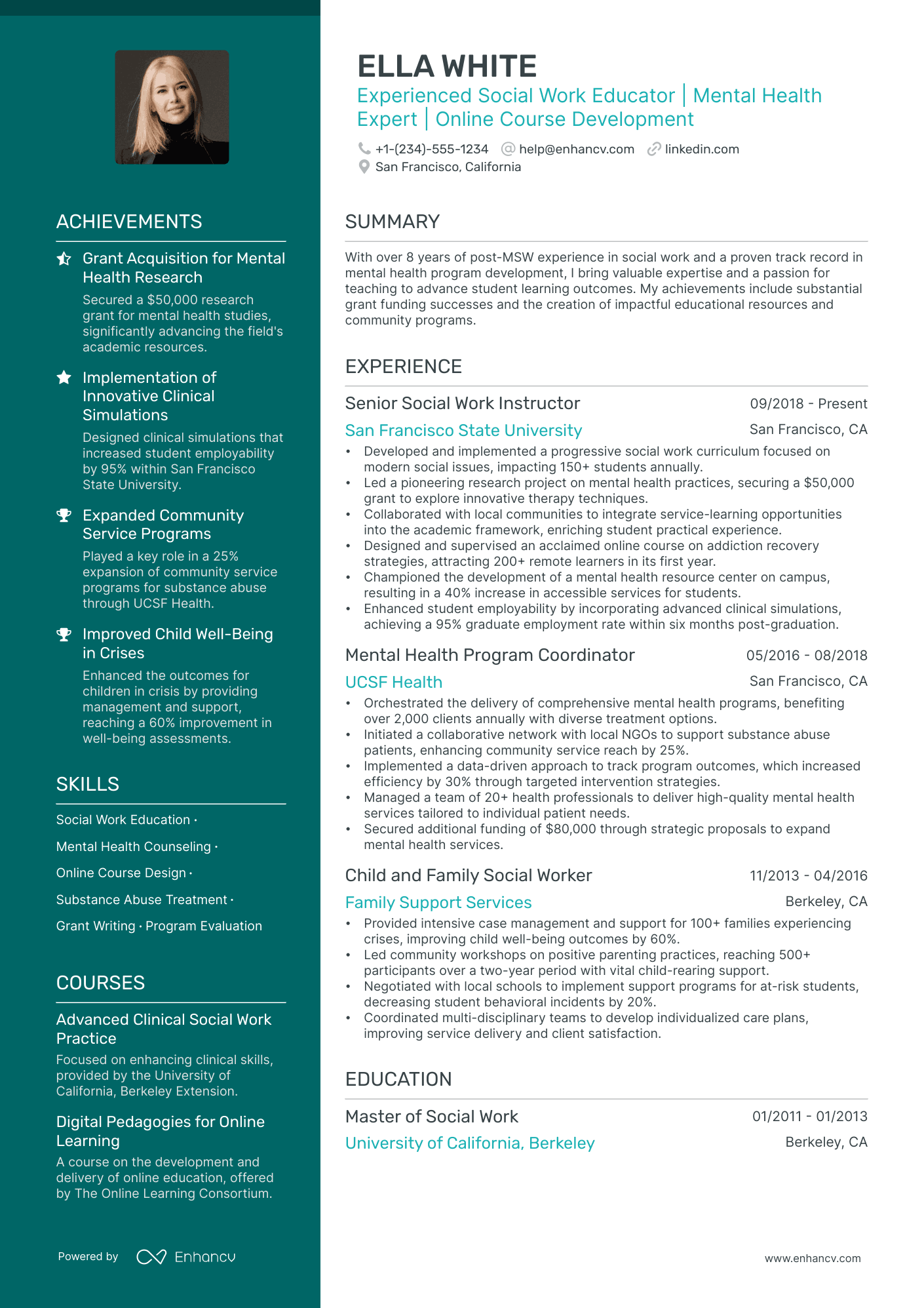 resume for lecturer post fresher