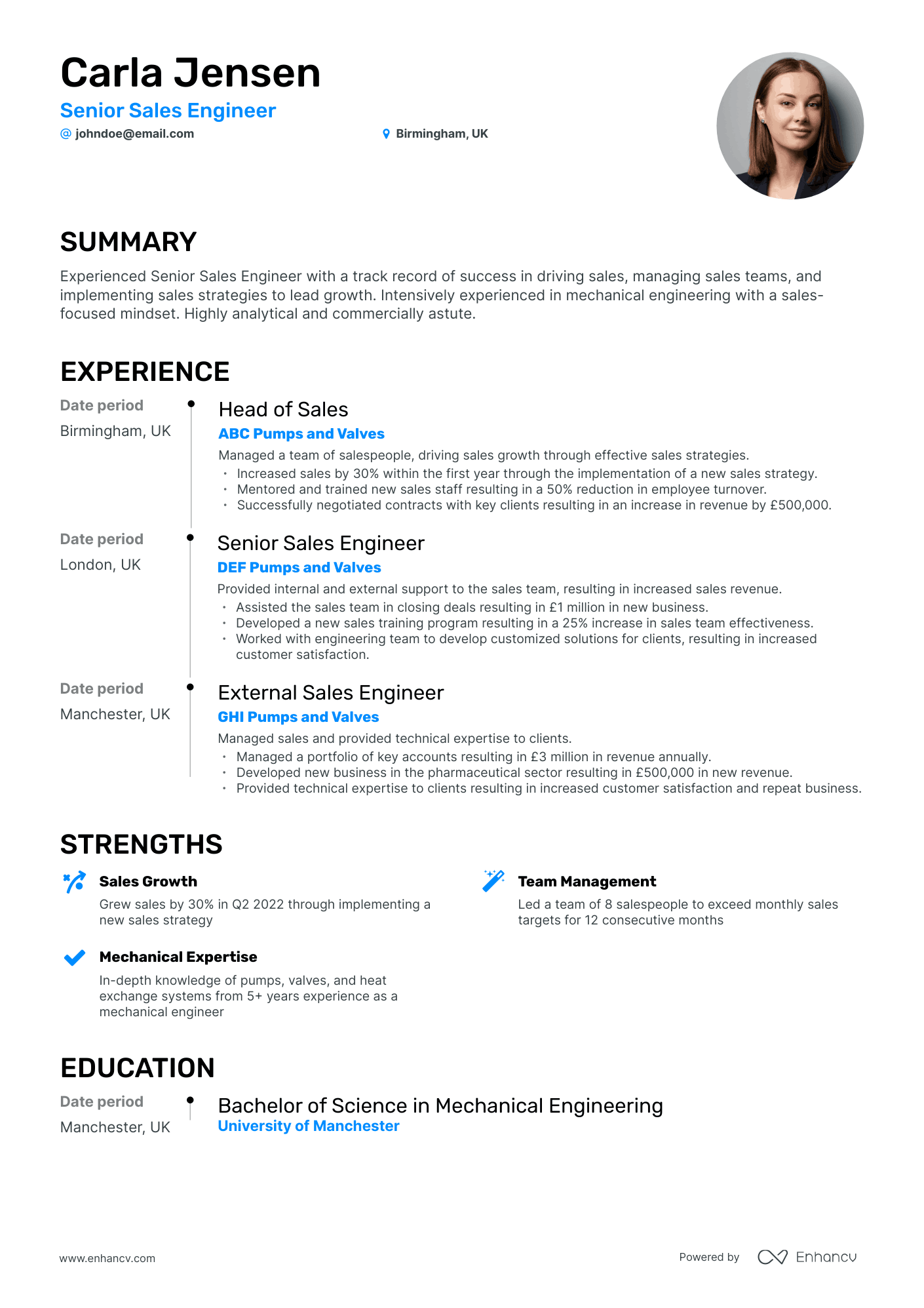 5 Senior Sales Engineer Resume Examples & Guide for 2024