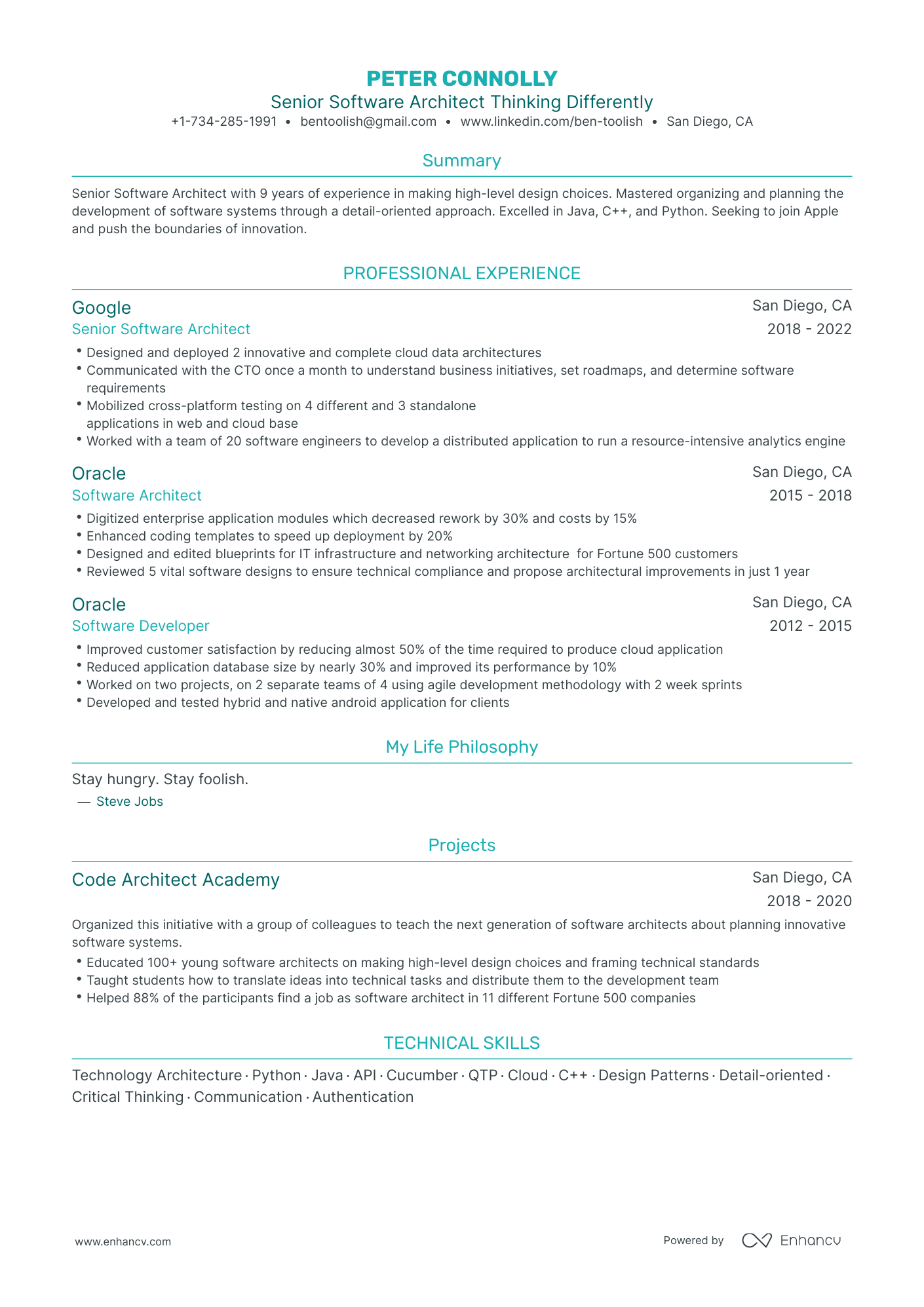 Traditional Apple Resume Template