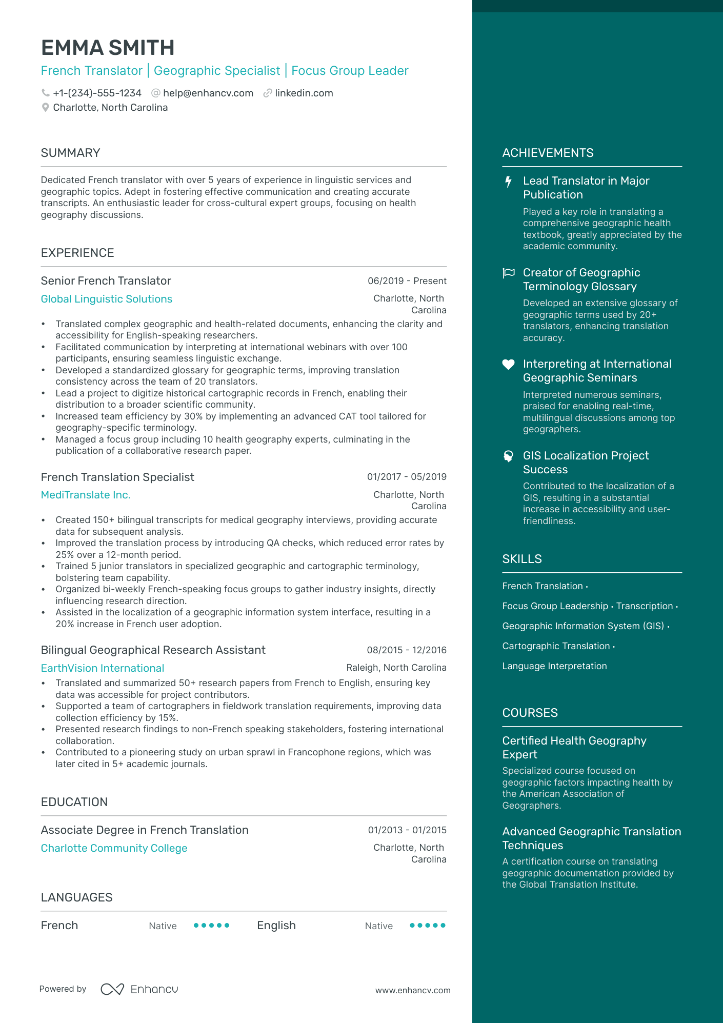 5 French Translator Resume Examples & Guide for 2024