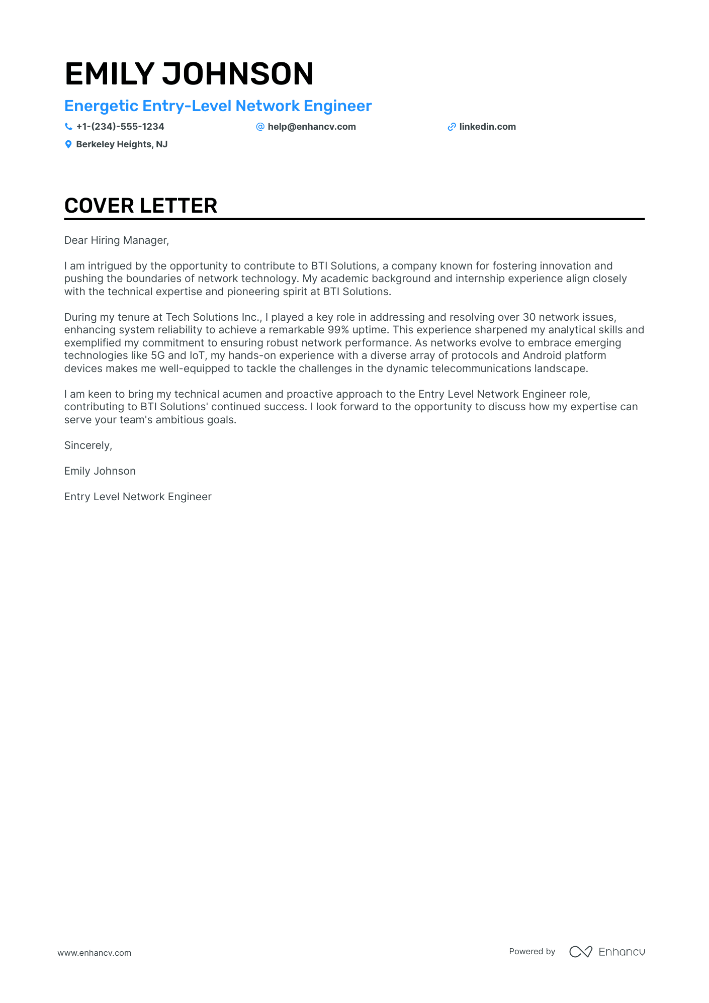 cover letter template bright network