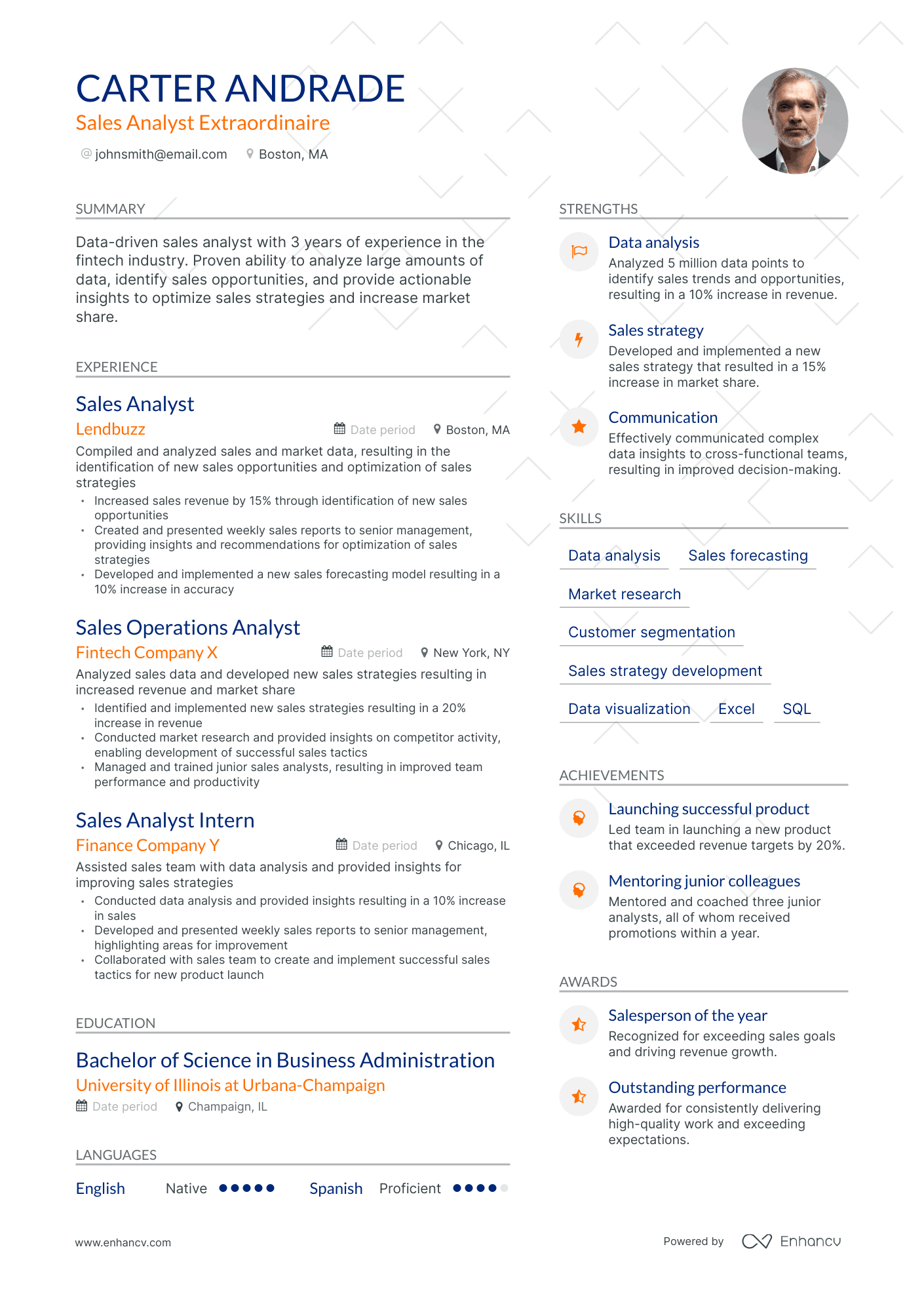 5 Sales Analyst Resume Examples & Guide for 2023