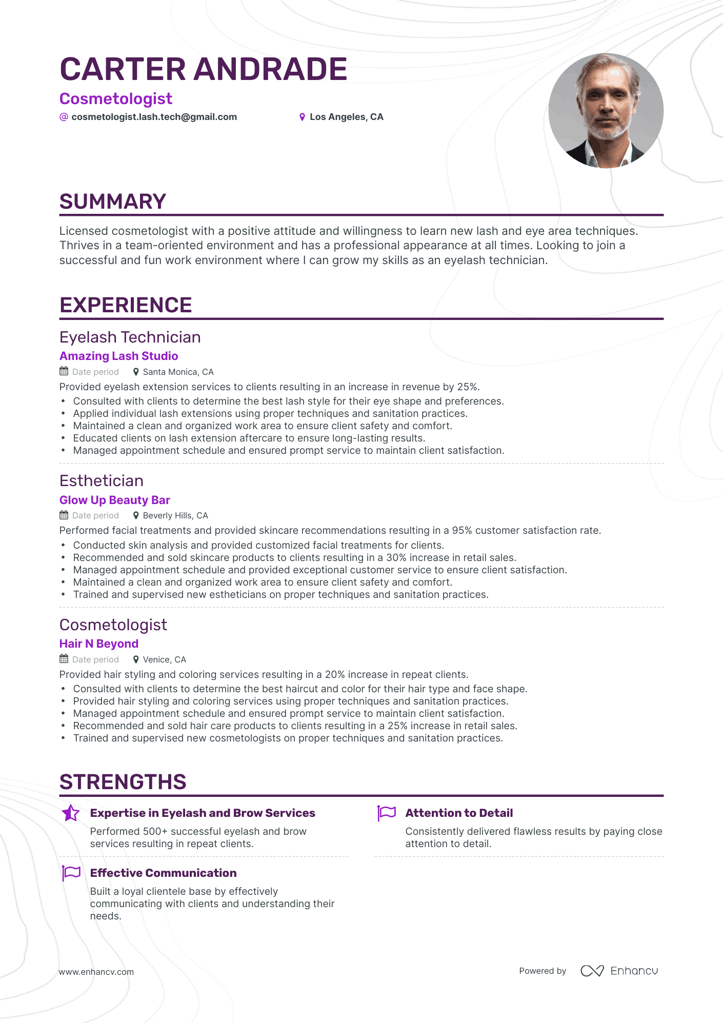 Classic Cosmetologist Resume Template