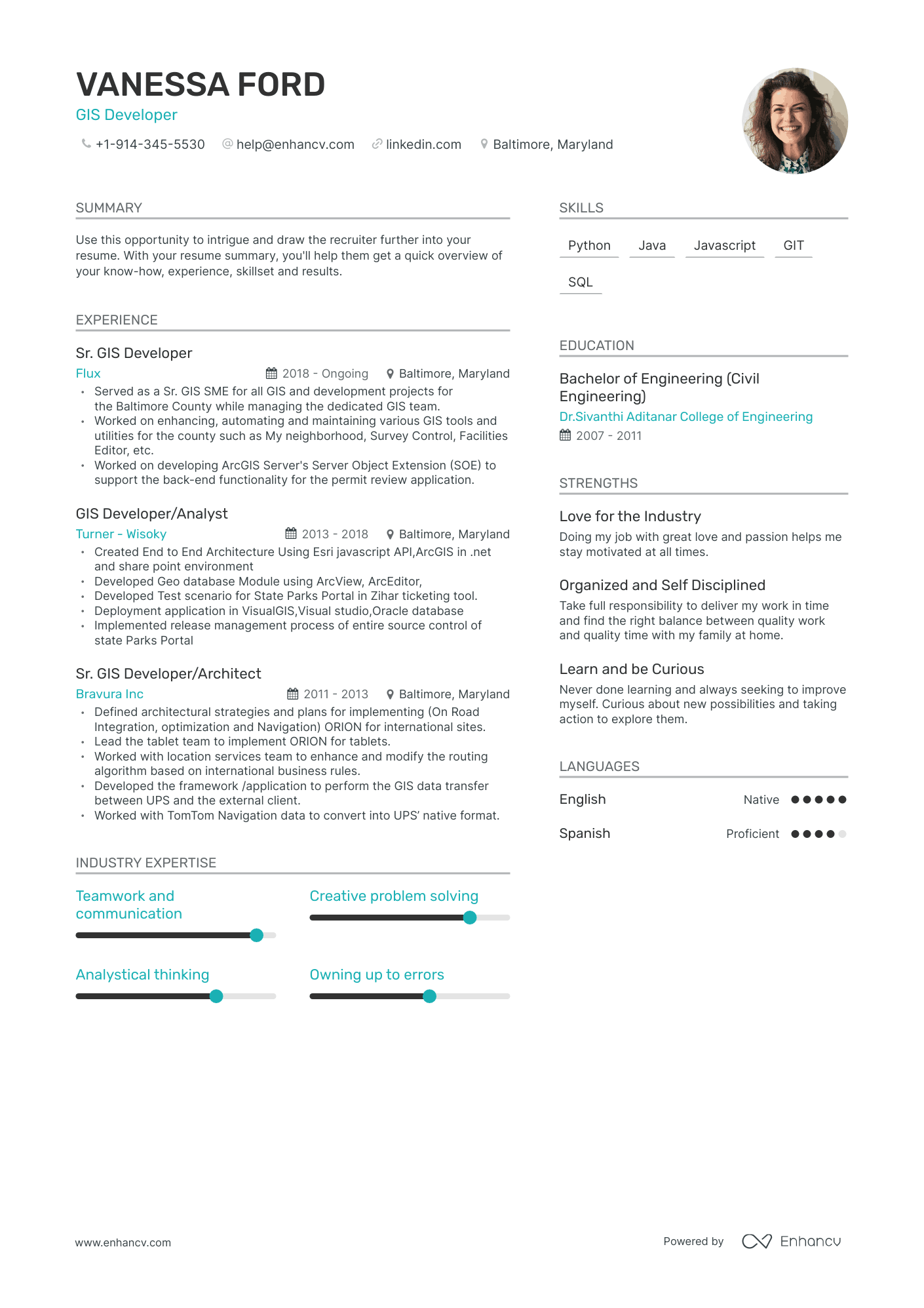 GIS Developer Resume Examples & Guide for 2023 (Layout, Skills ...