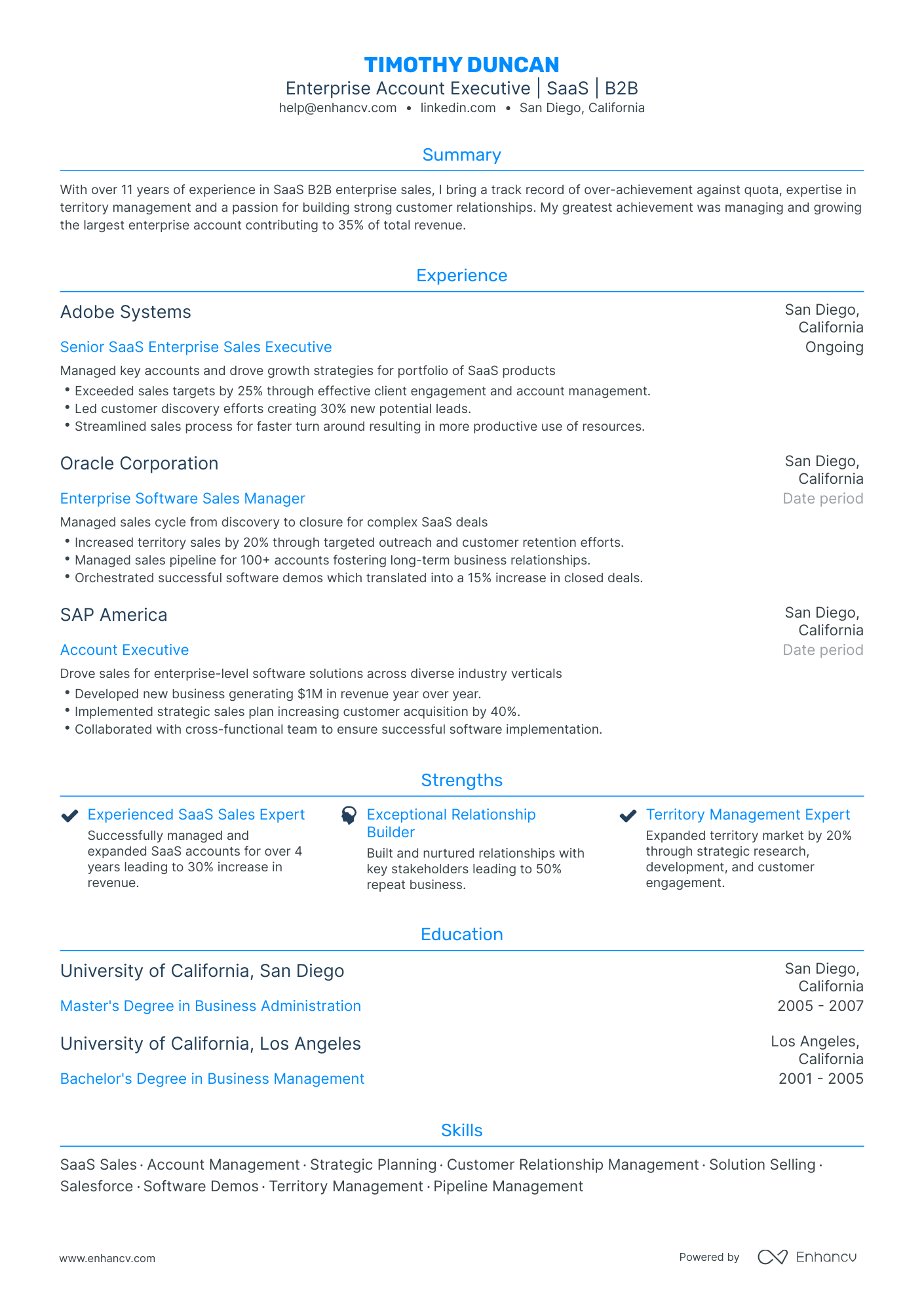 functional resume for executives