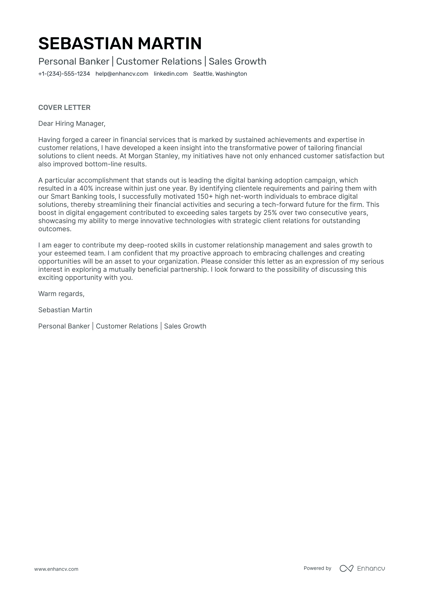 bank branch manager application letter