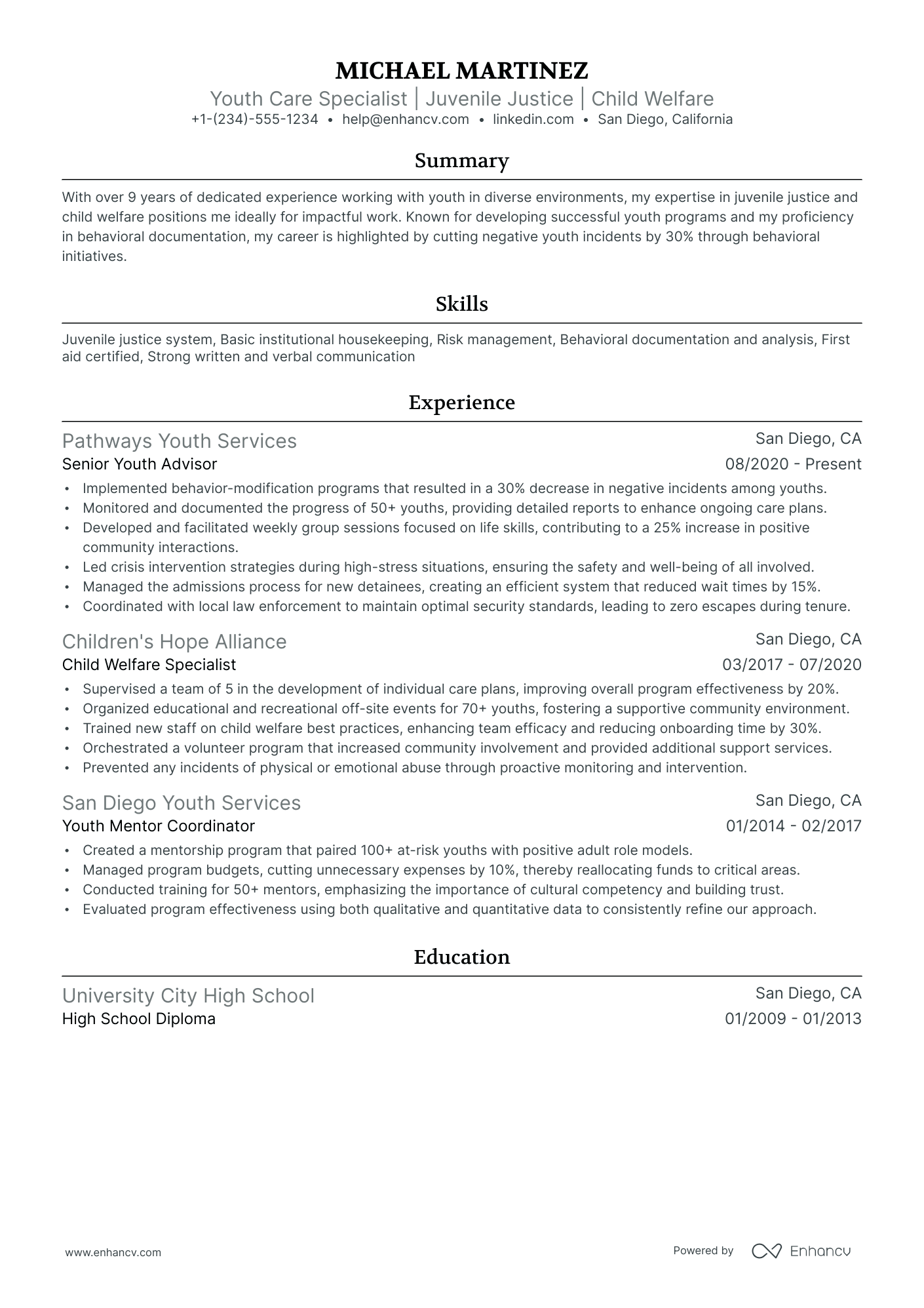 resume for aged care worker sample