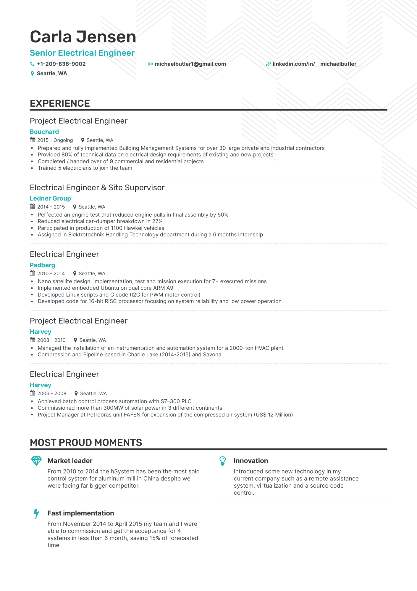 Classic Electrical Engineering Resume Template
