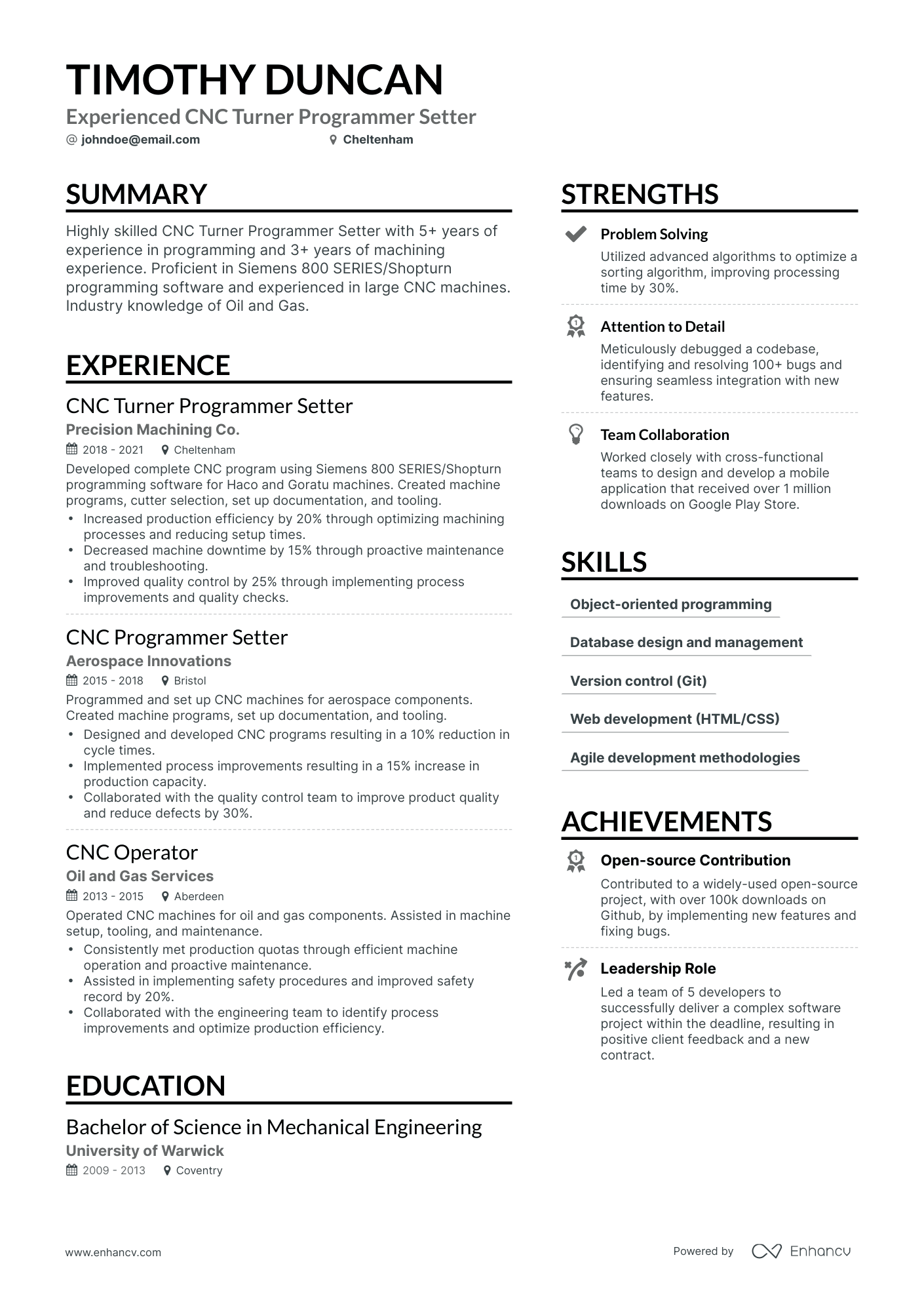 Simple Software Programmer Resume Template