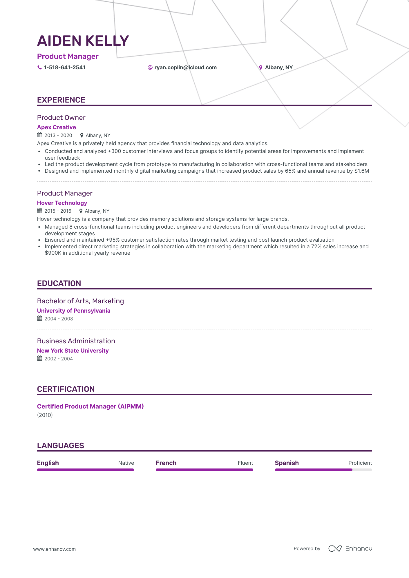 Classic Work from Home Resume Template