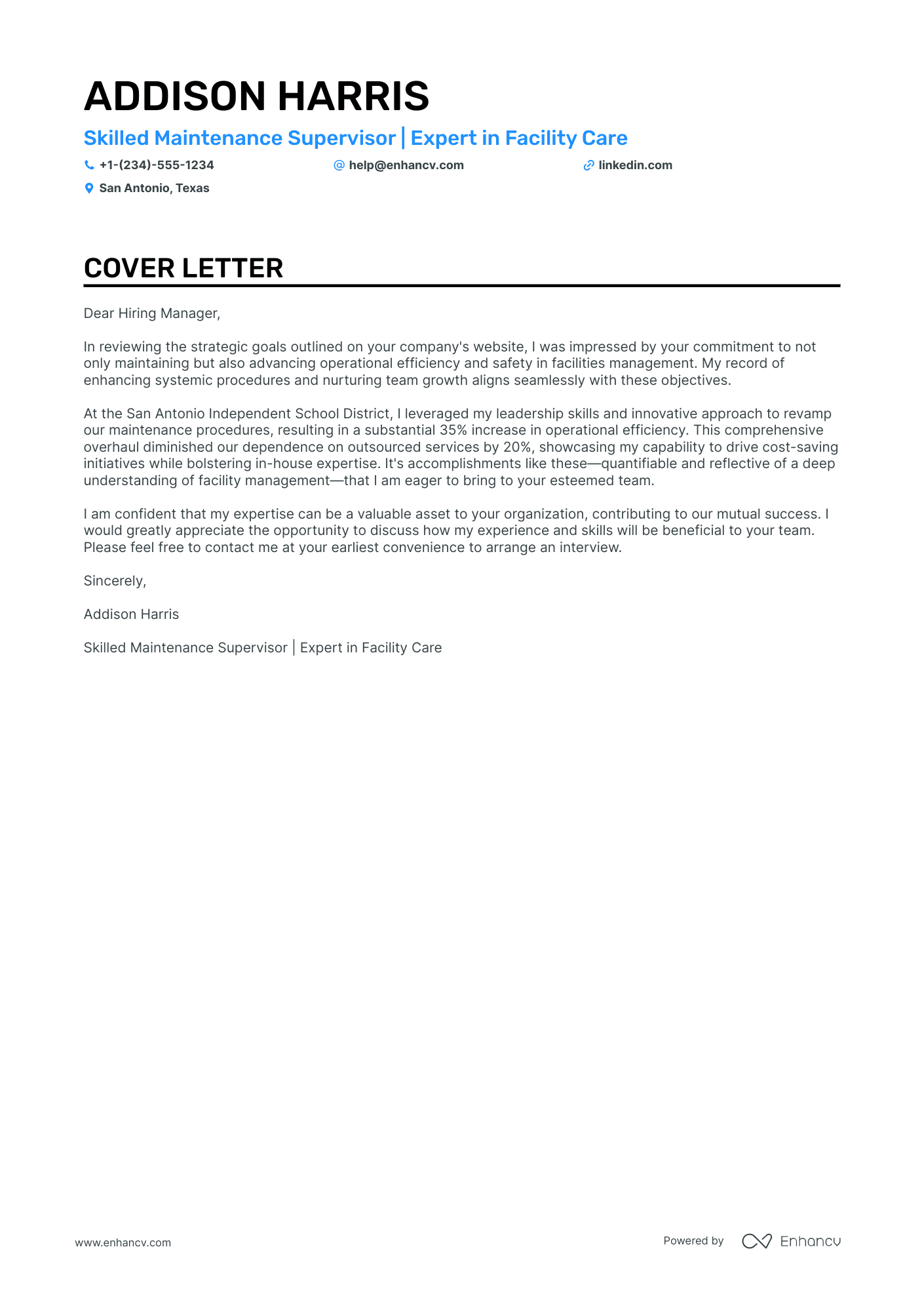 sample application letter for janitor