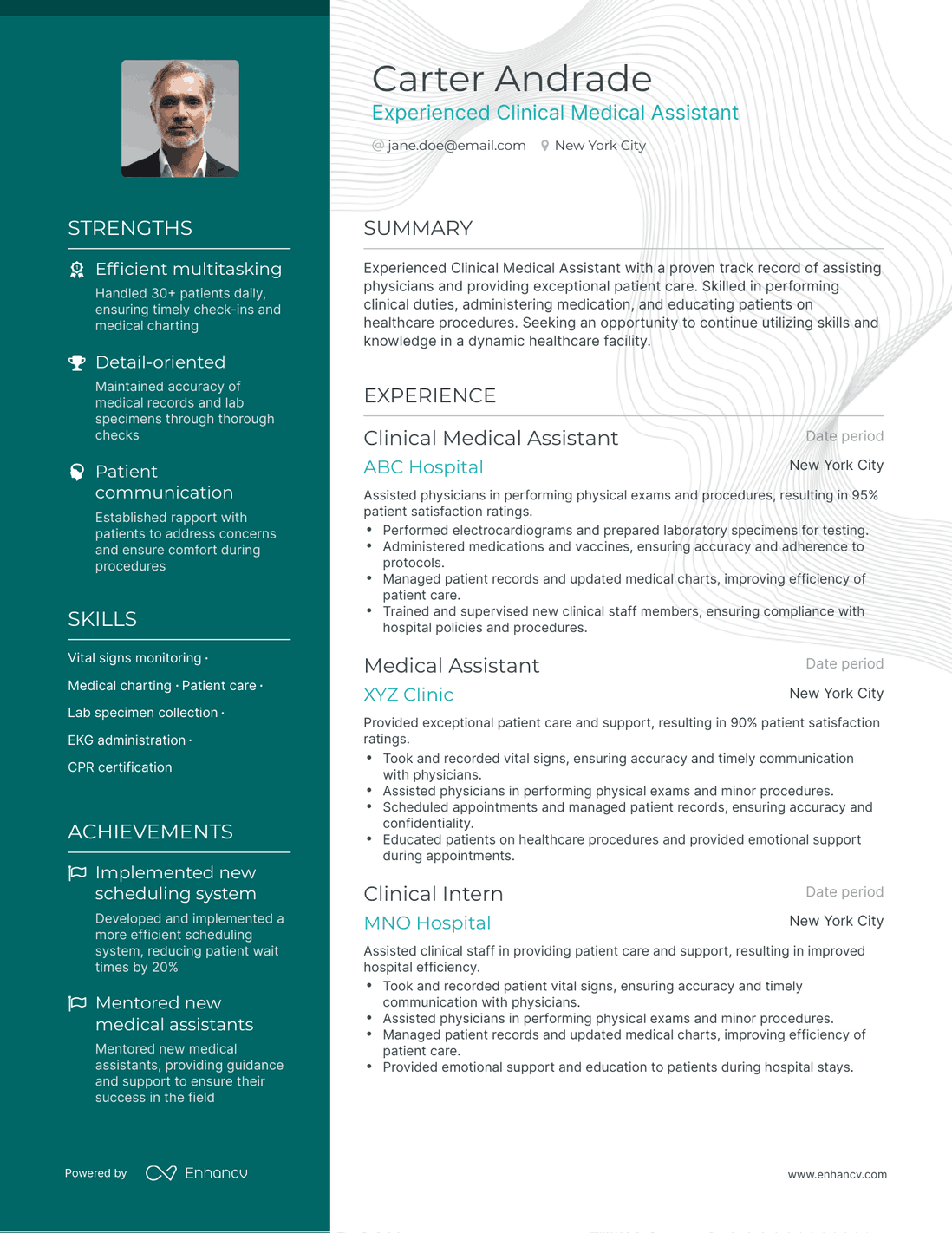 Polished Clinical Medical Assistant Resume Template