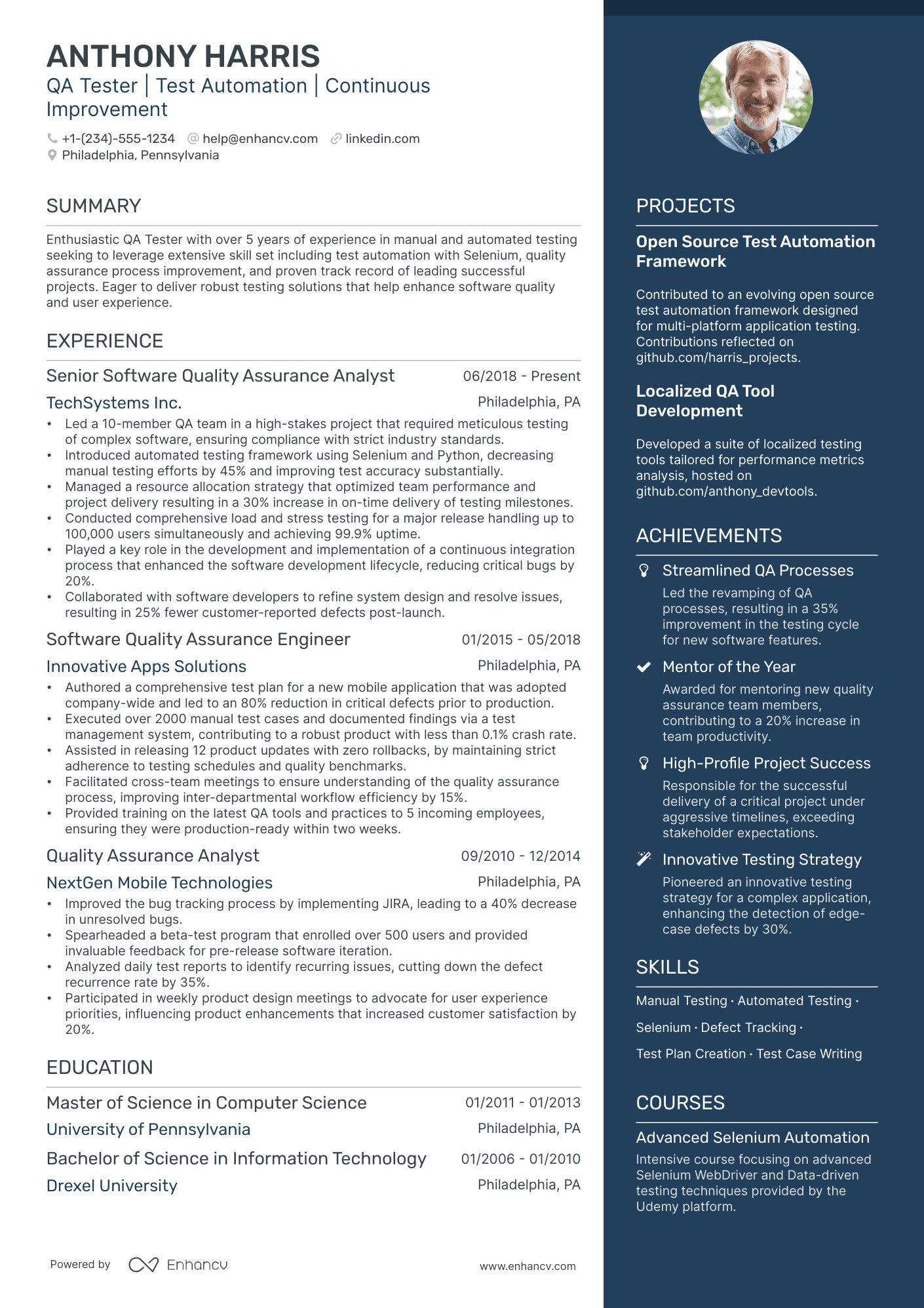 sample resume for software tester 3 years experience