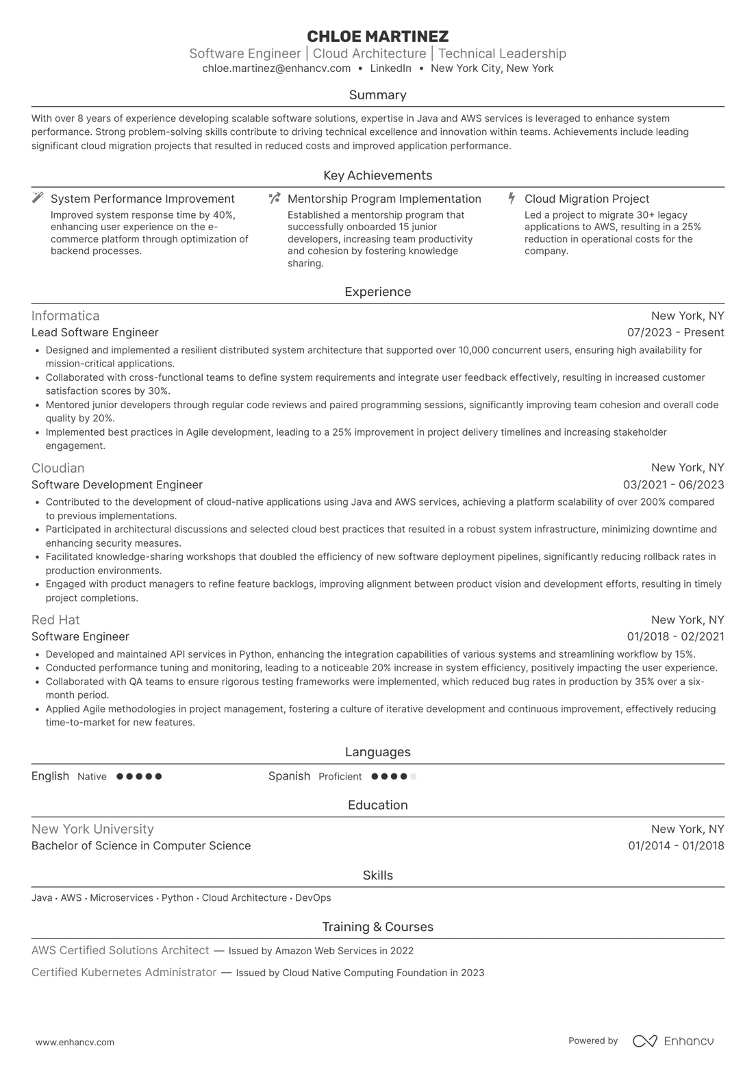 A resume example of a Staff Engineer / Principal Engineer (E5–E6+/SDE3+)