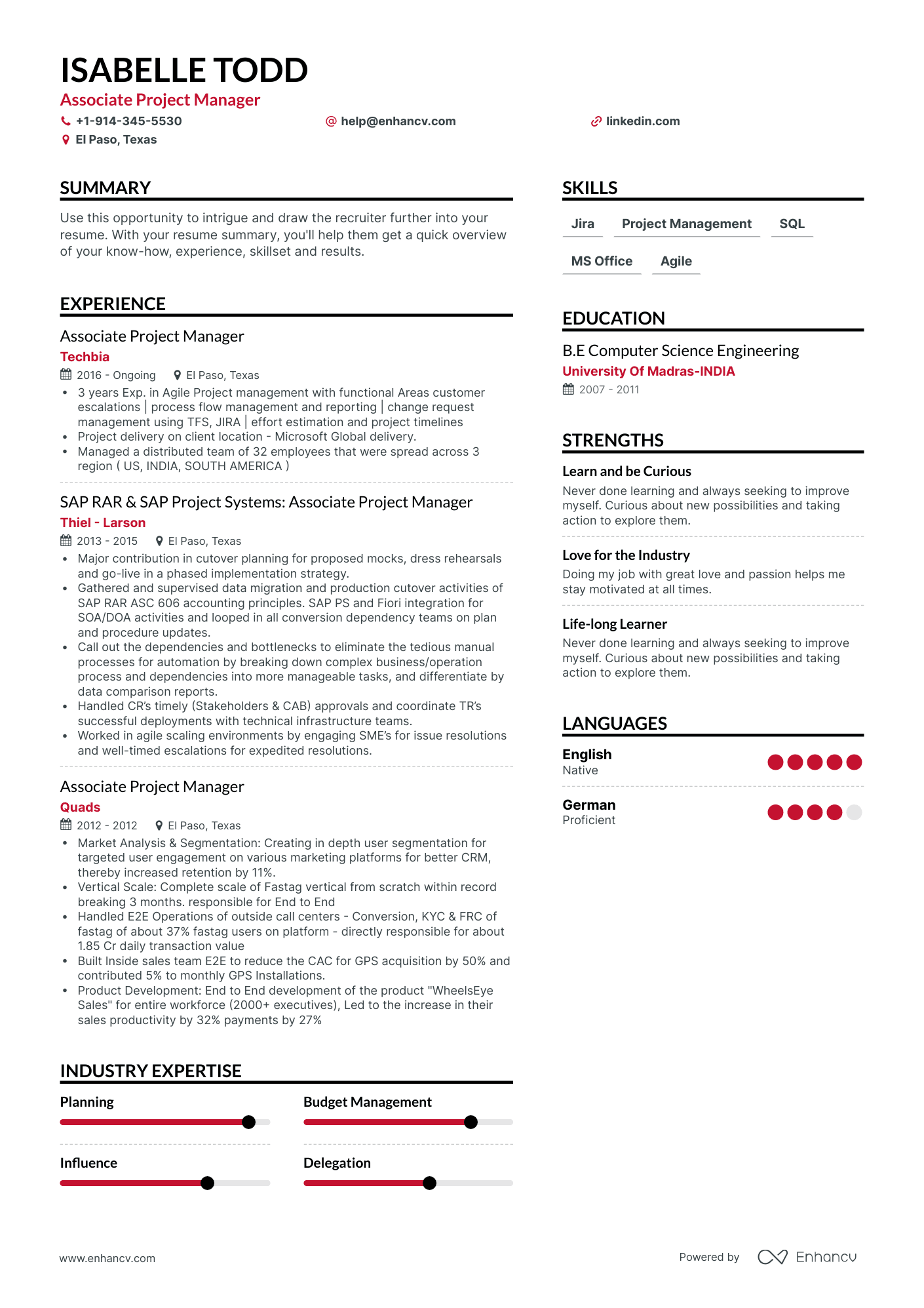 Associate Project Manager Resume Examples & Guide For 2023 (layout 