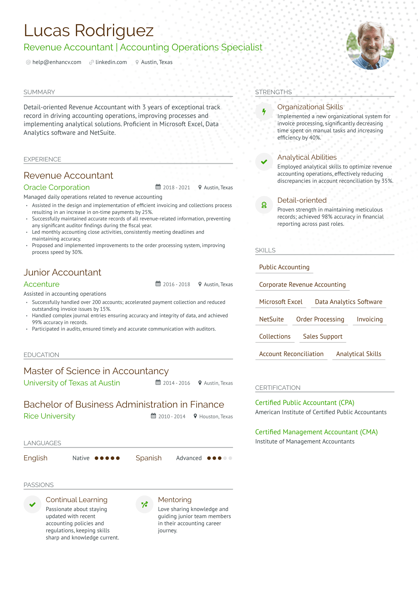 accountant summary on resume