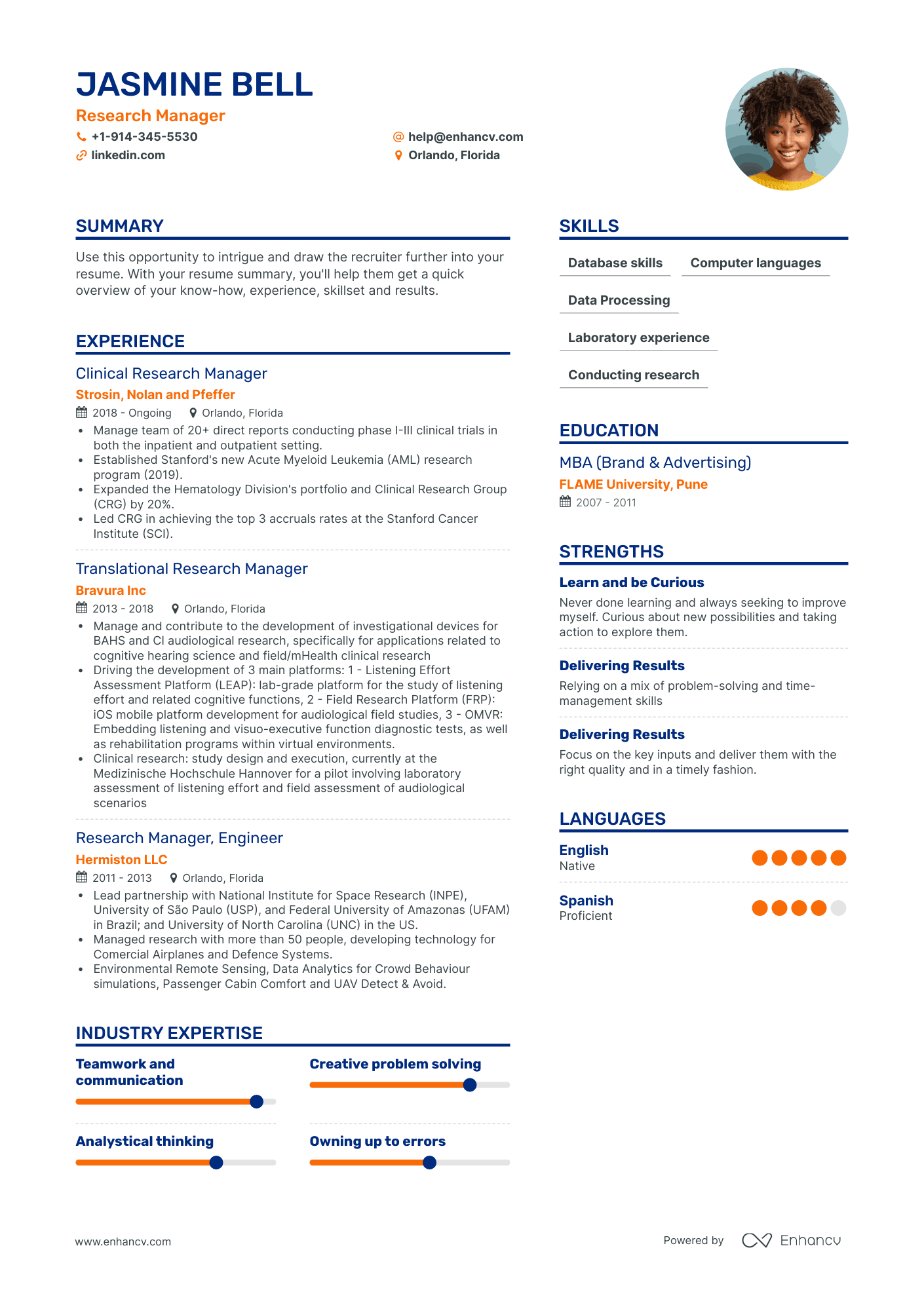 Research Manager Resume Examples & Guide for 2023 (Layout, Skills ...