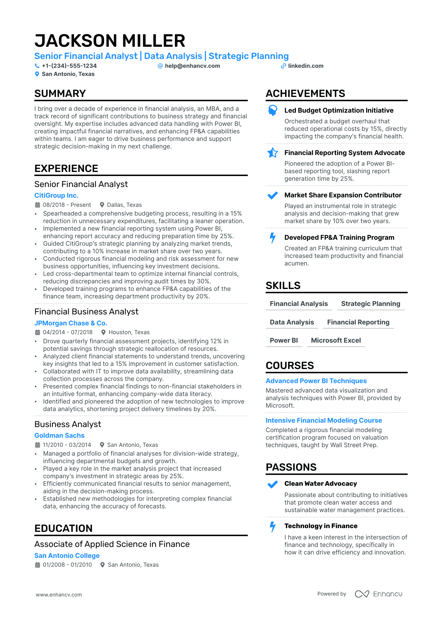 sample resume for business analyst in australia