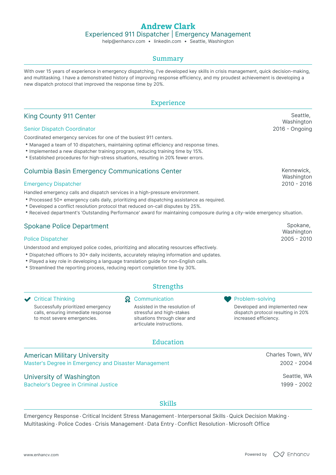 resume summary examples for dispatcher