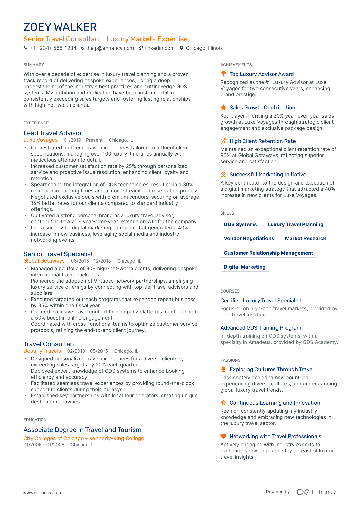 travel agent resume template