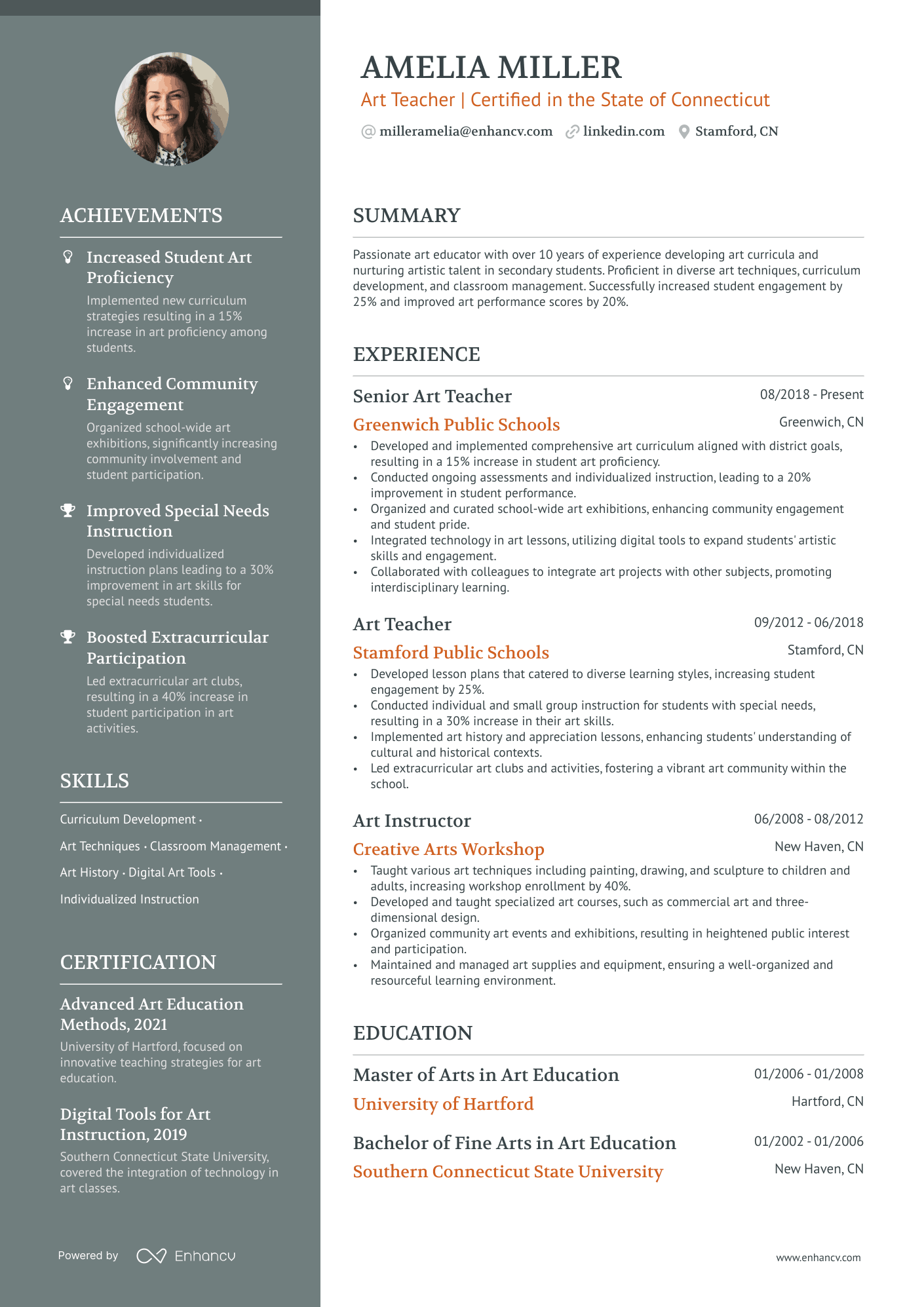 cv resume format for teacher