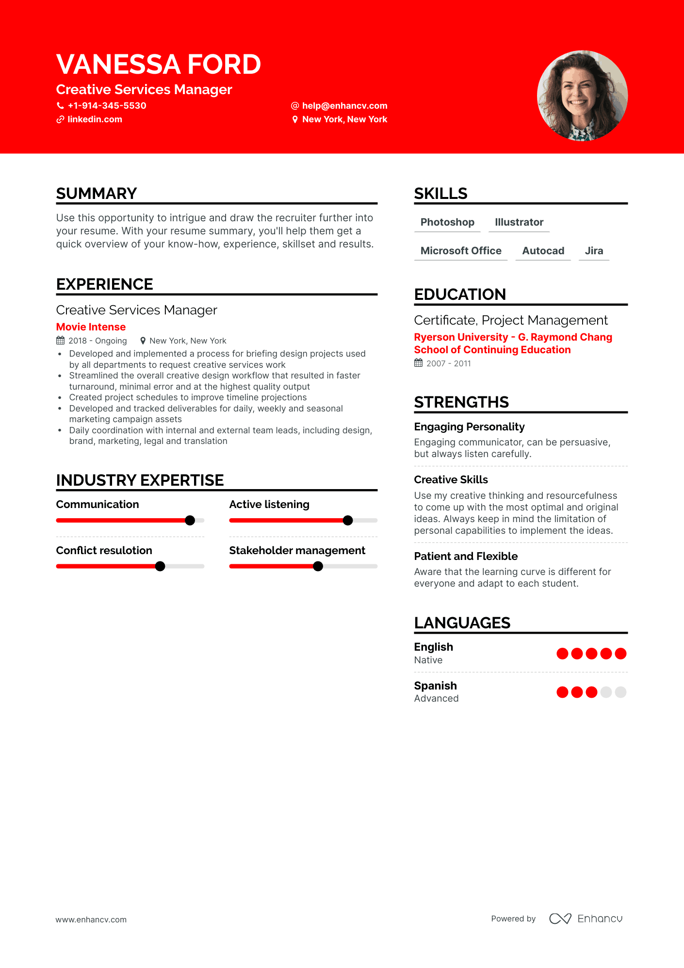 Creative Services Manager Resume Examples & Guide for 2023 (Layout ...