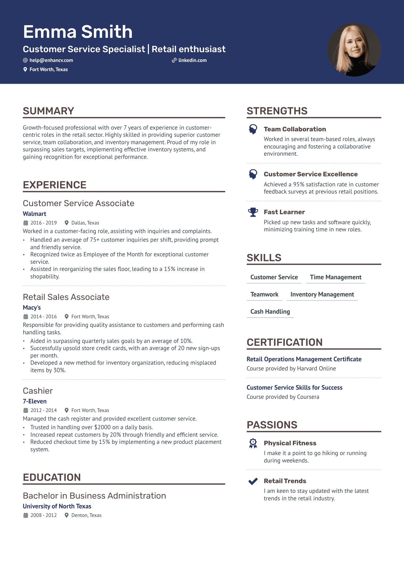 job description for customer service associate for resume