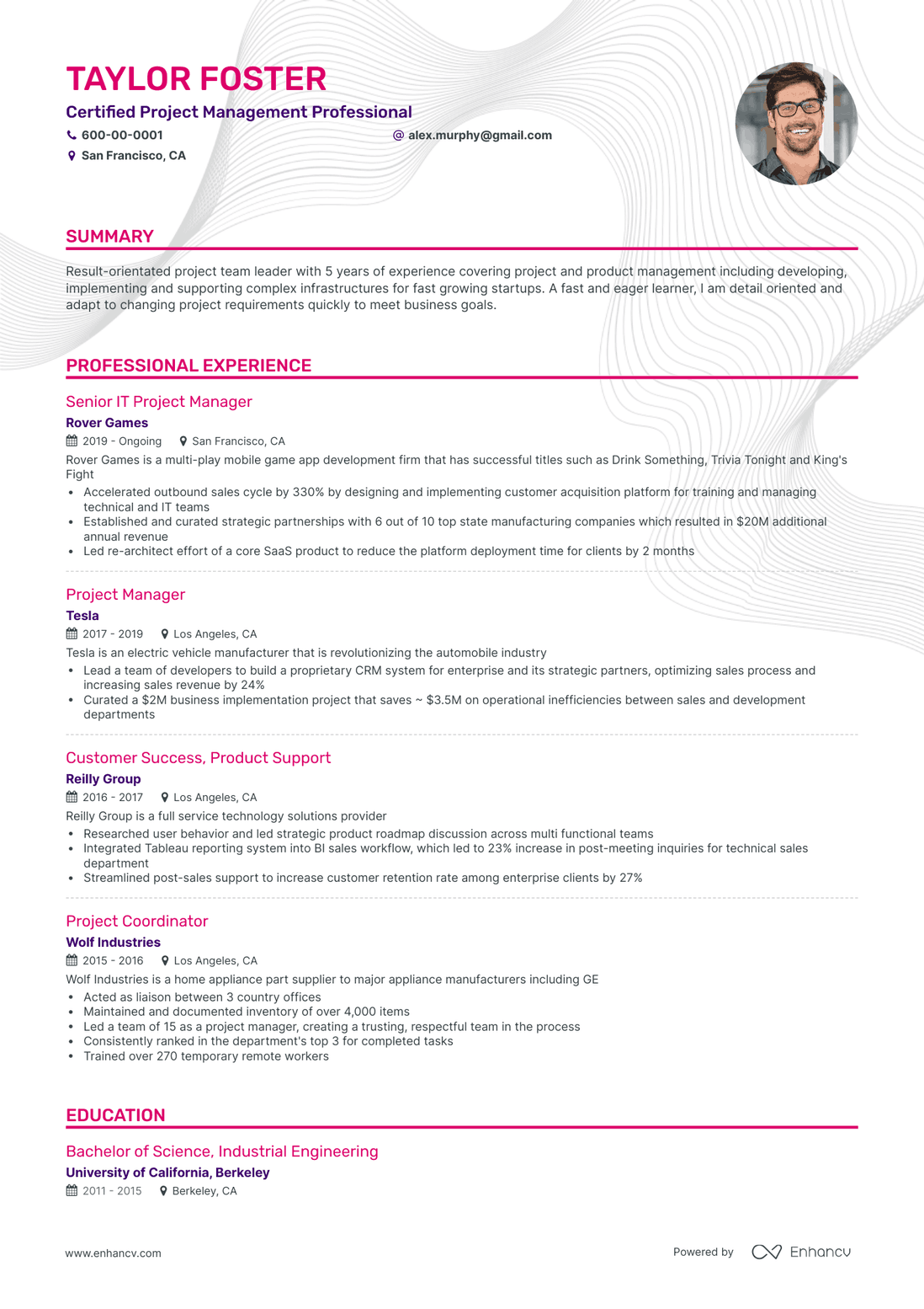 Classic Project Manager Resume Template