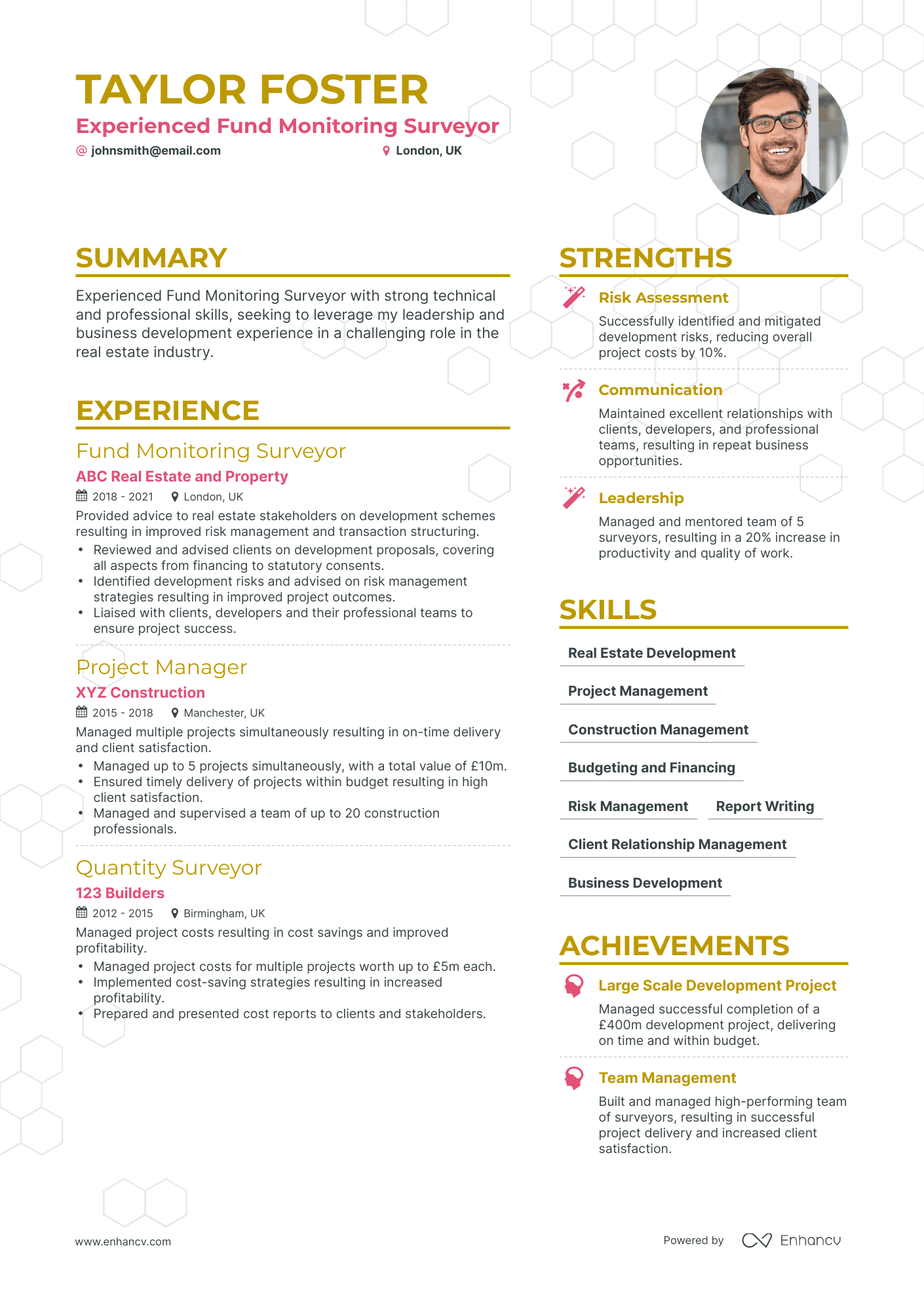 Simple Real Estate Professional Resume Template