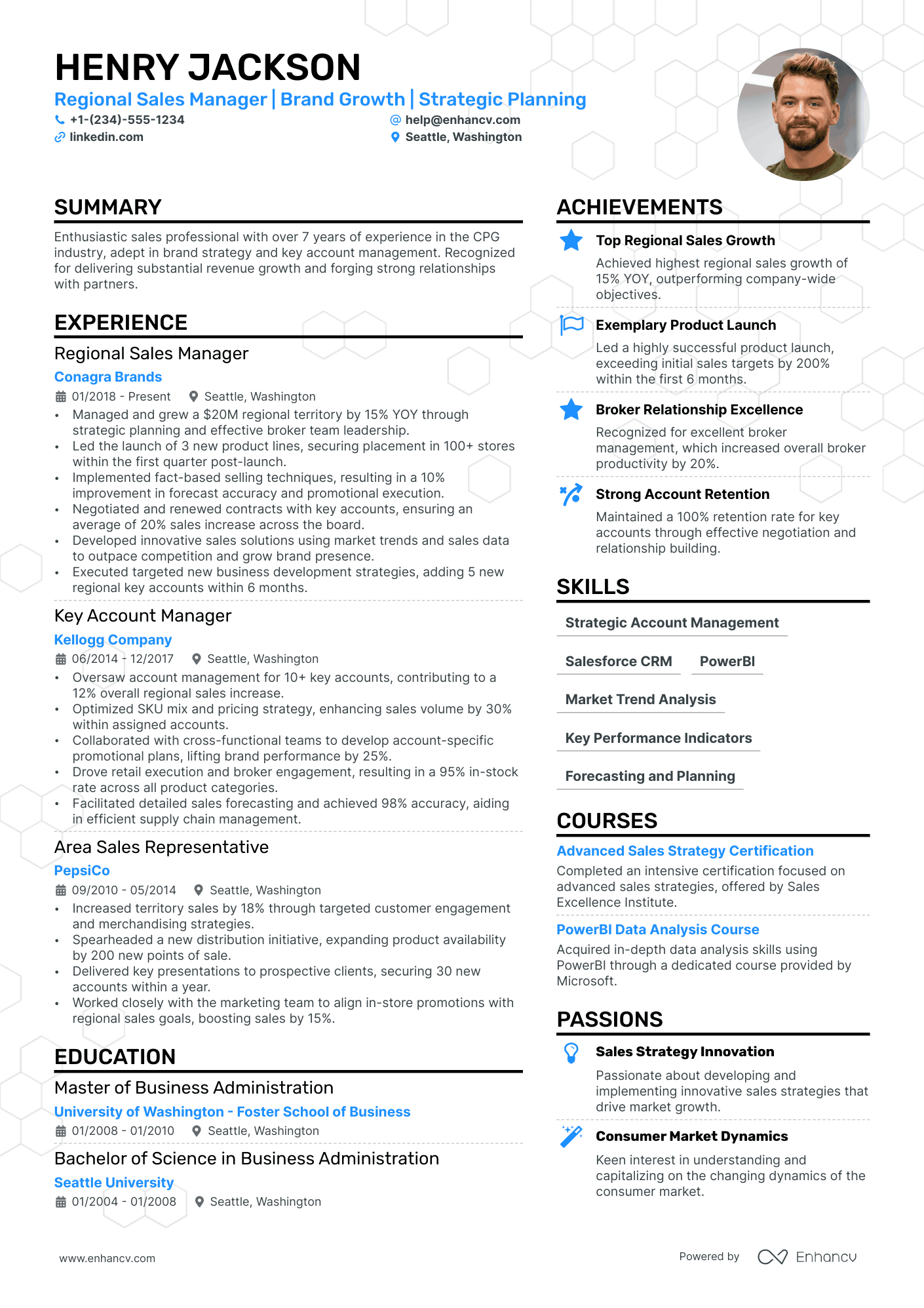 resume examples for sales manager