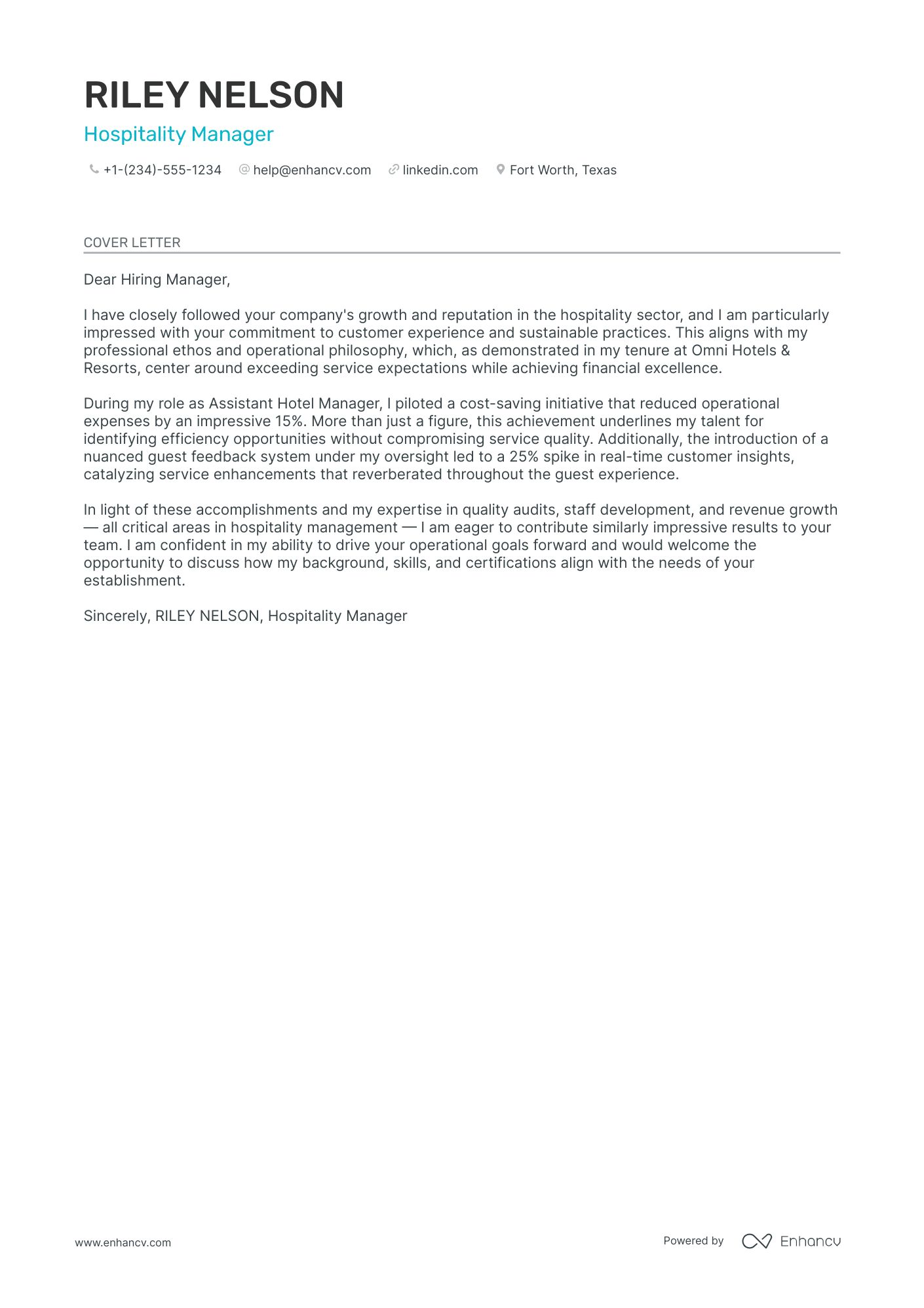 application letter for general manager
