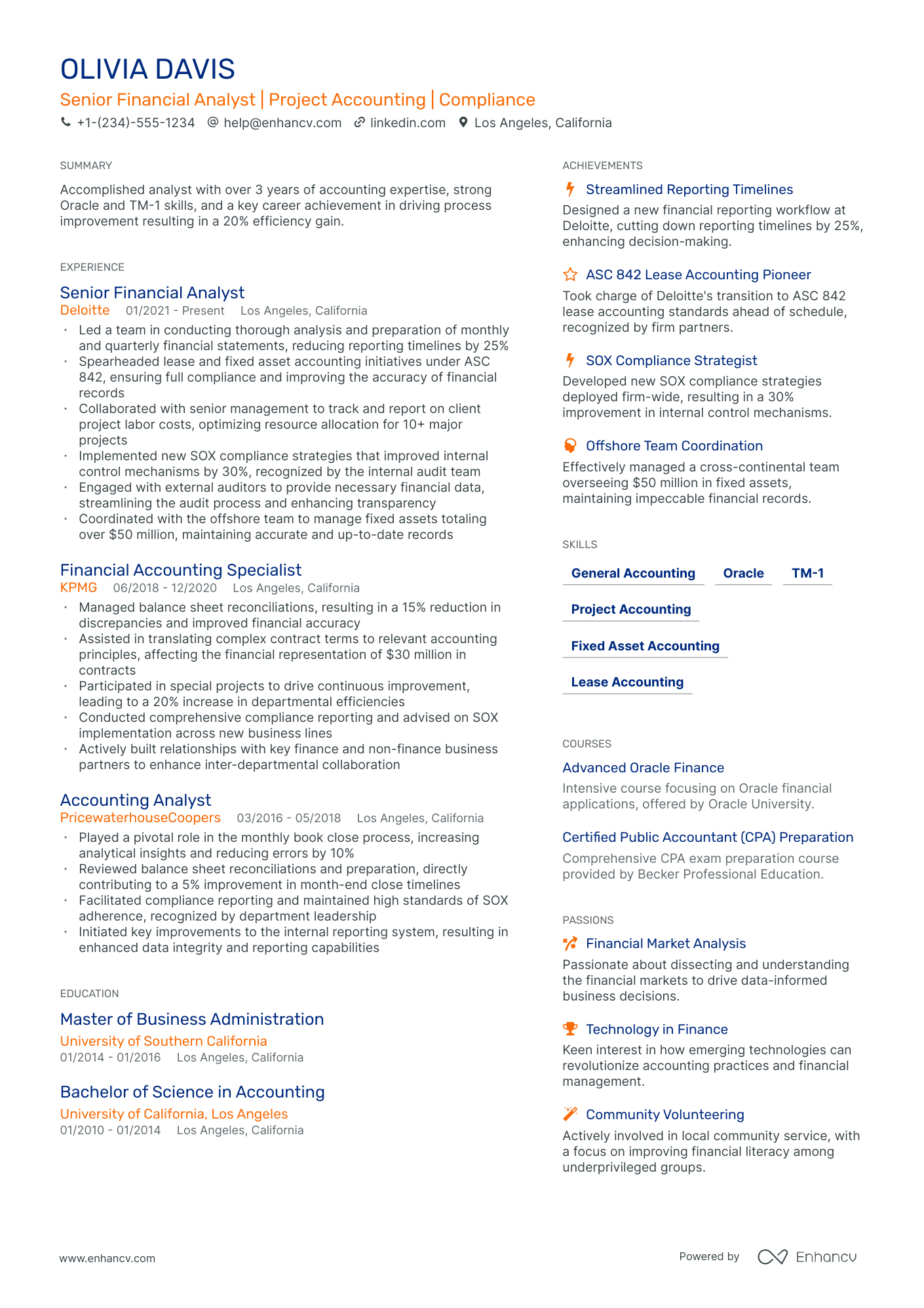 functional experience resume sample