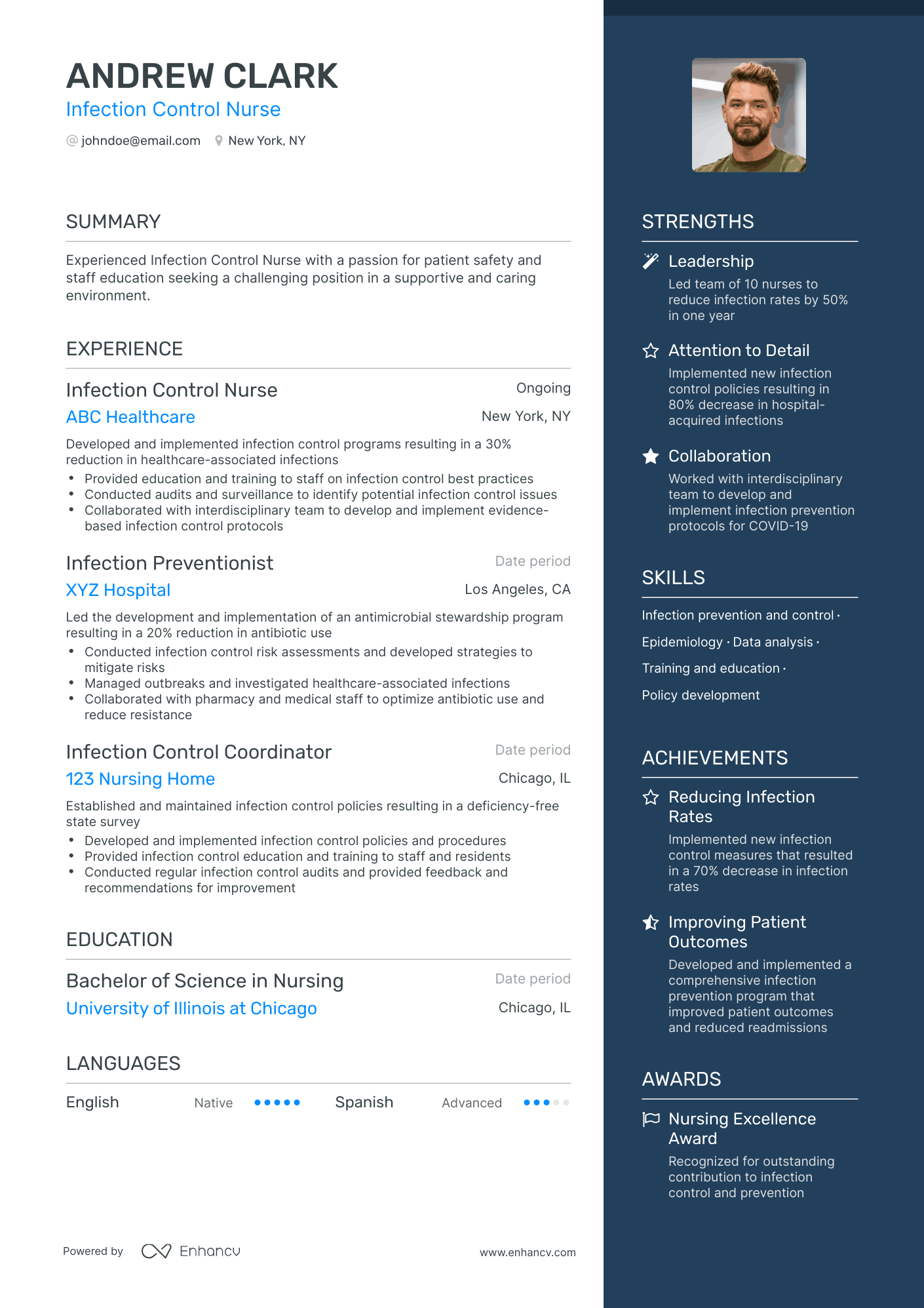 5 Infection Control Nurse Resume Examples & Guide for 2024