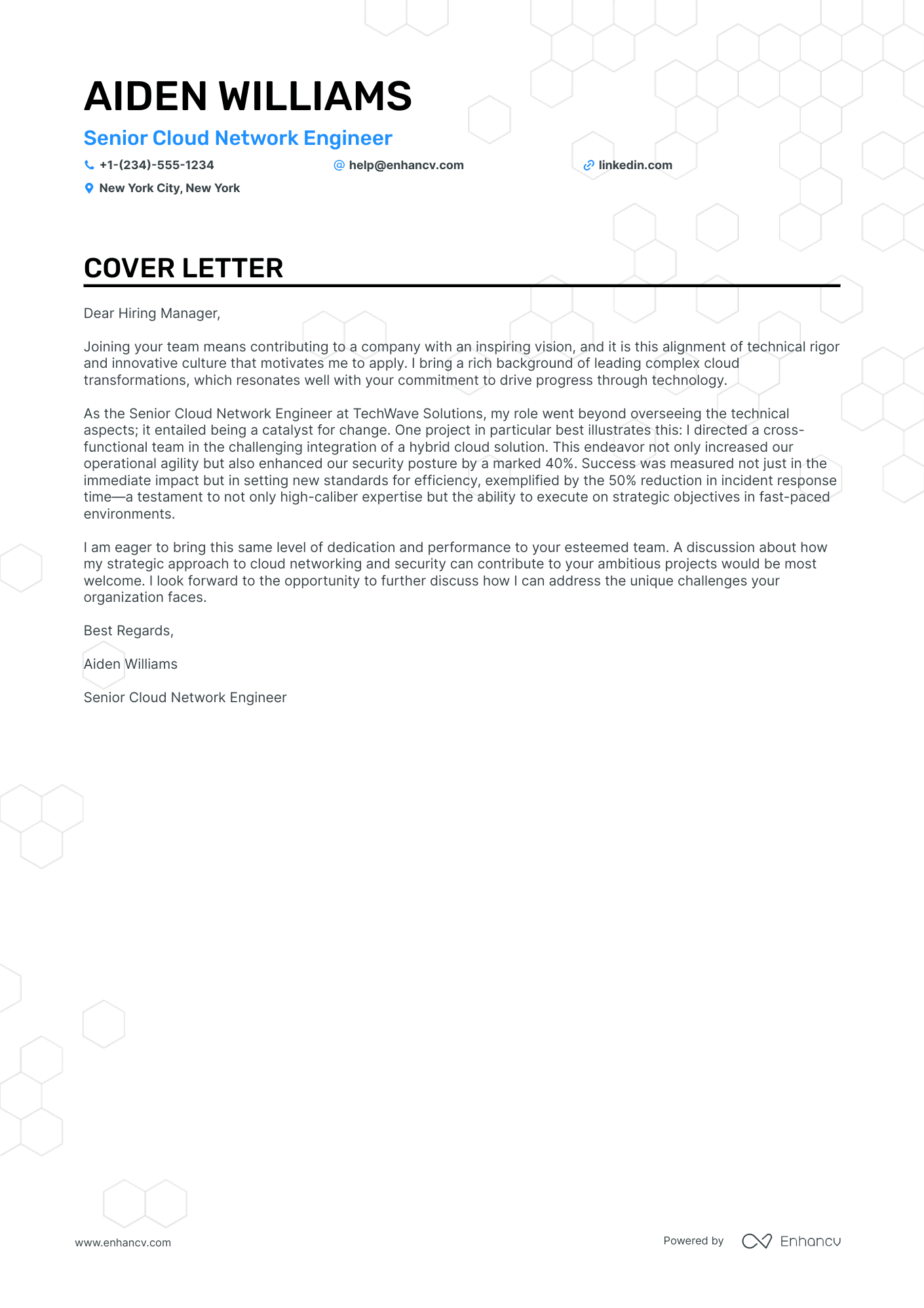 cover letter as network administrator