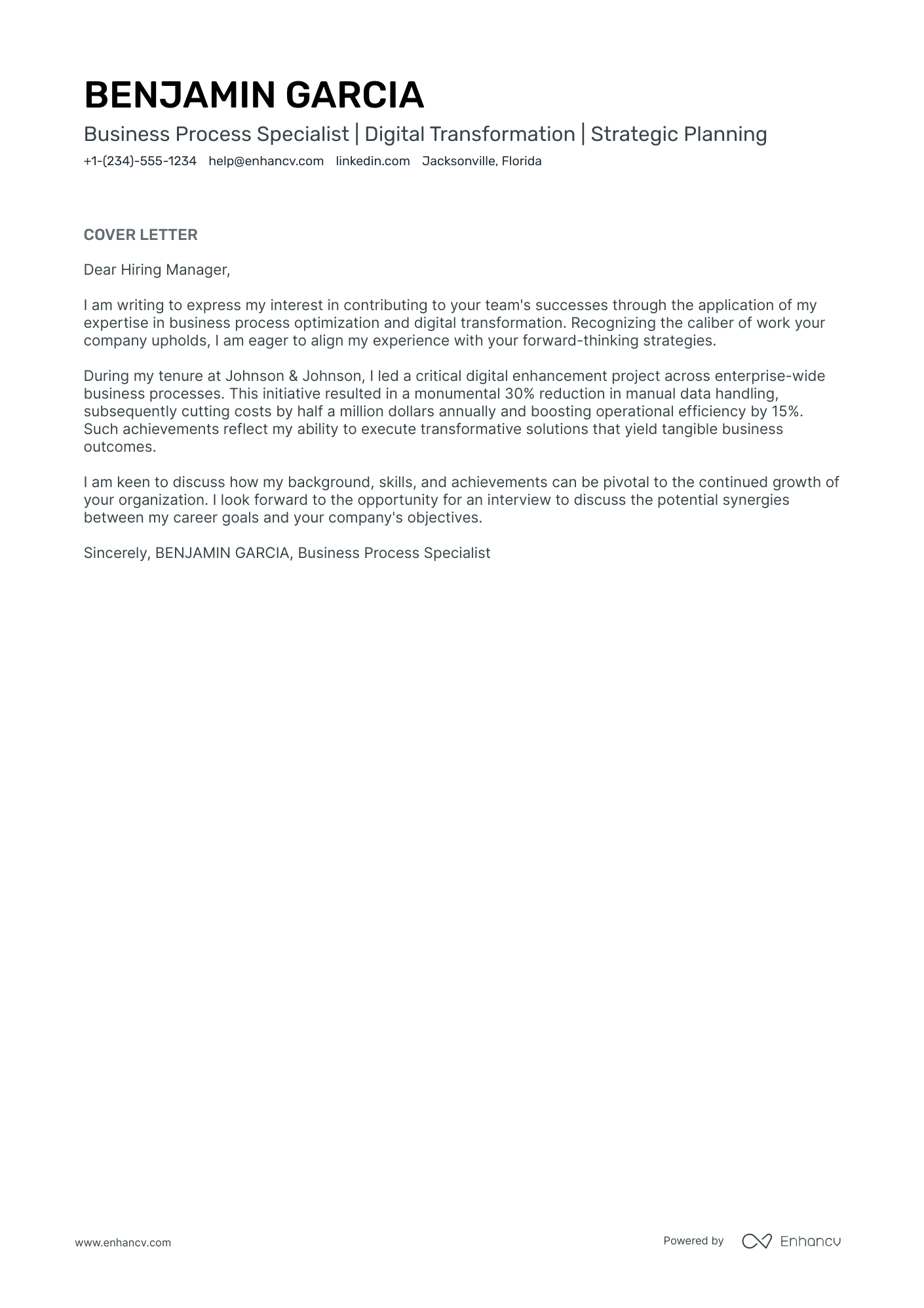 sample cover letter for director position