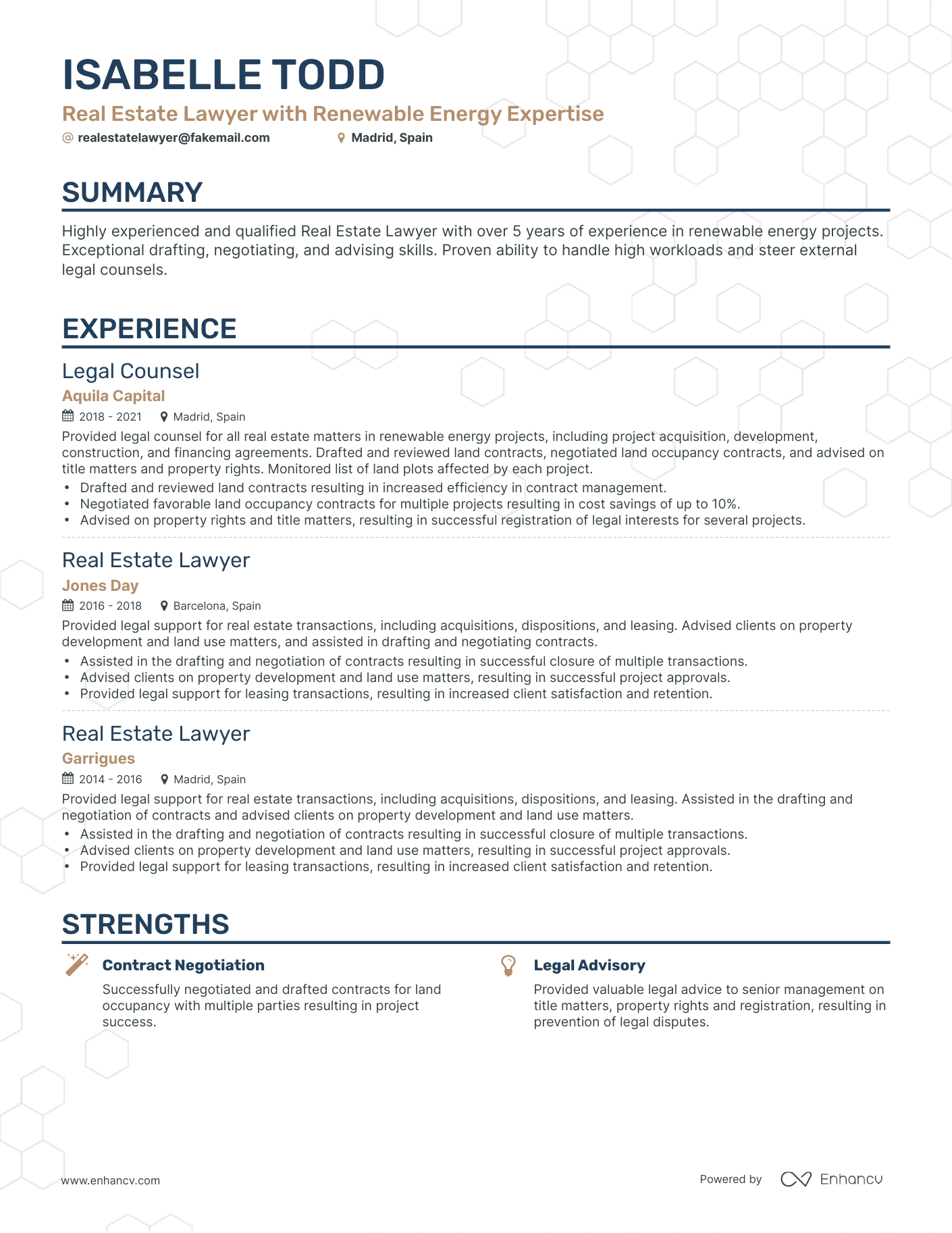 Classic Real Estate Lawyer Resume Template