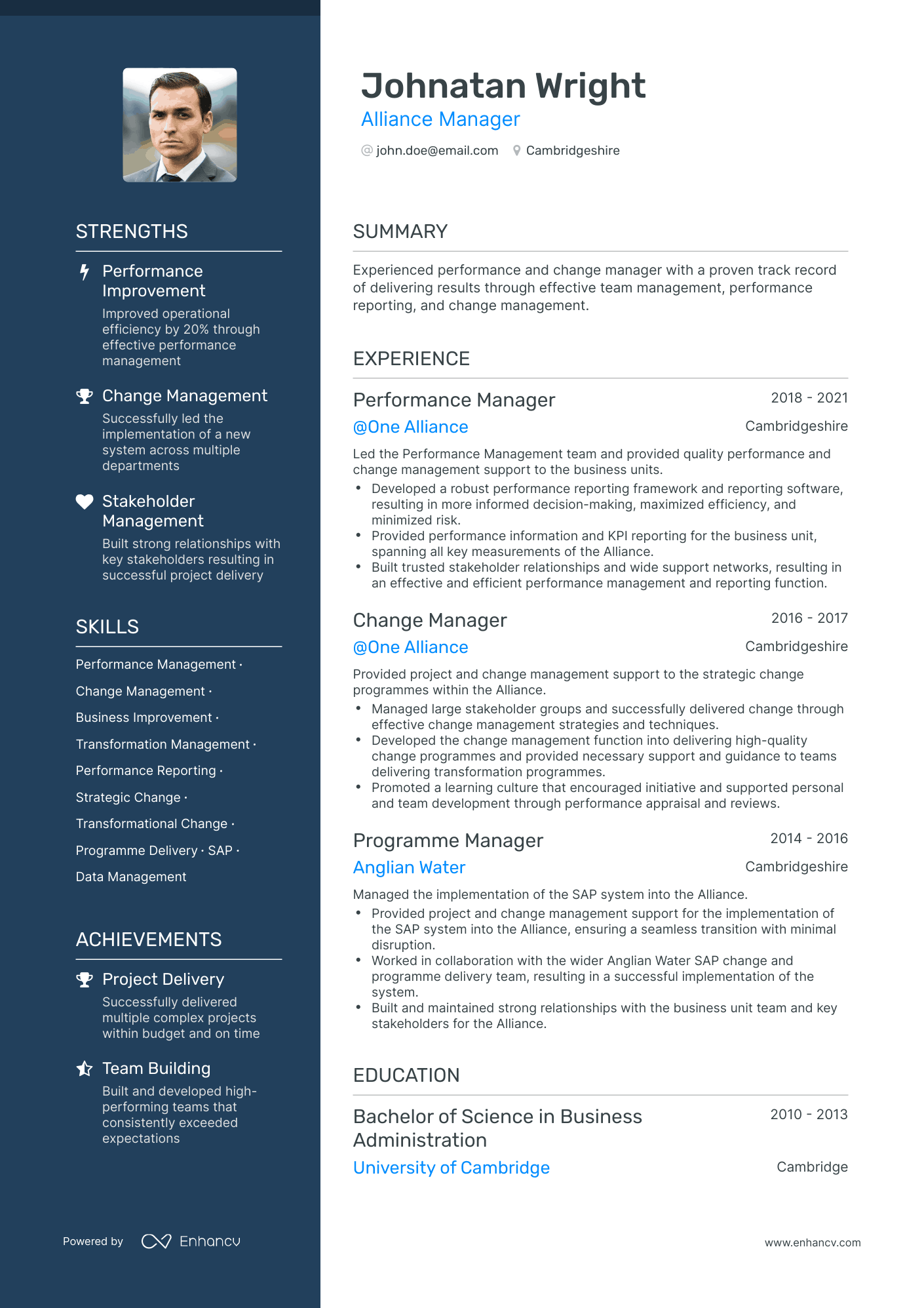 Polished Alliance Manager Resume Template