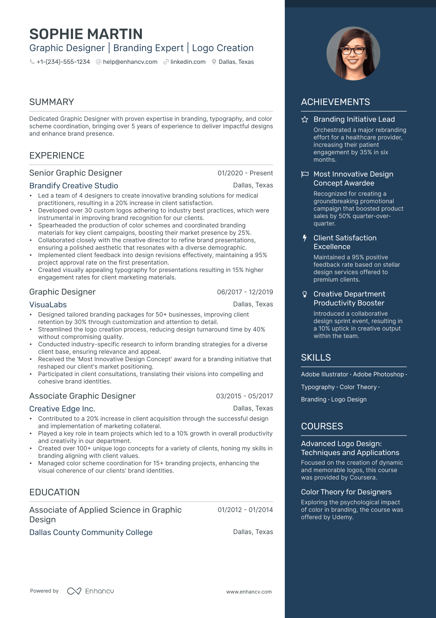 resume template with company logo