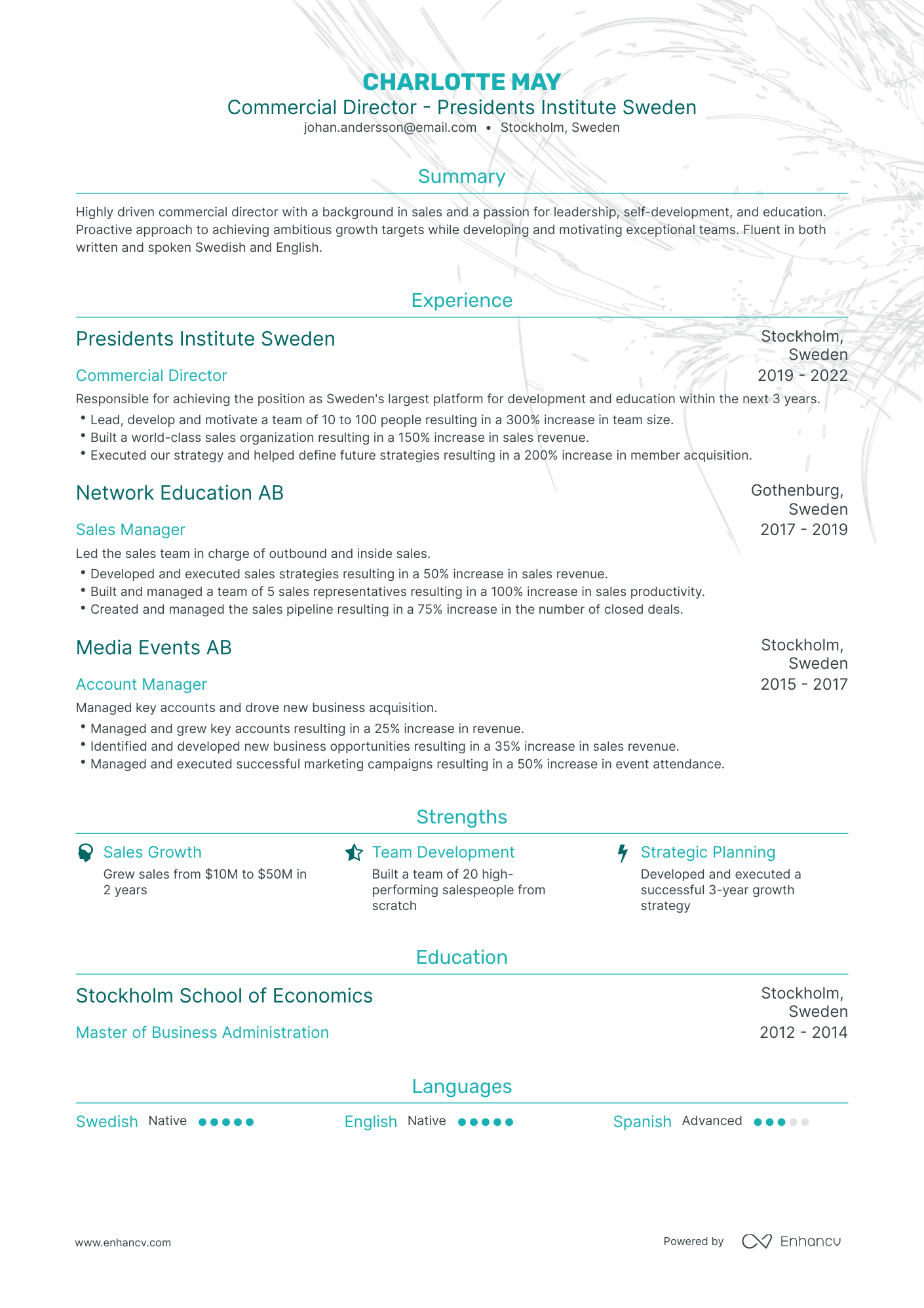 Traditional Commercial Director Resume Template