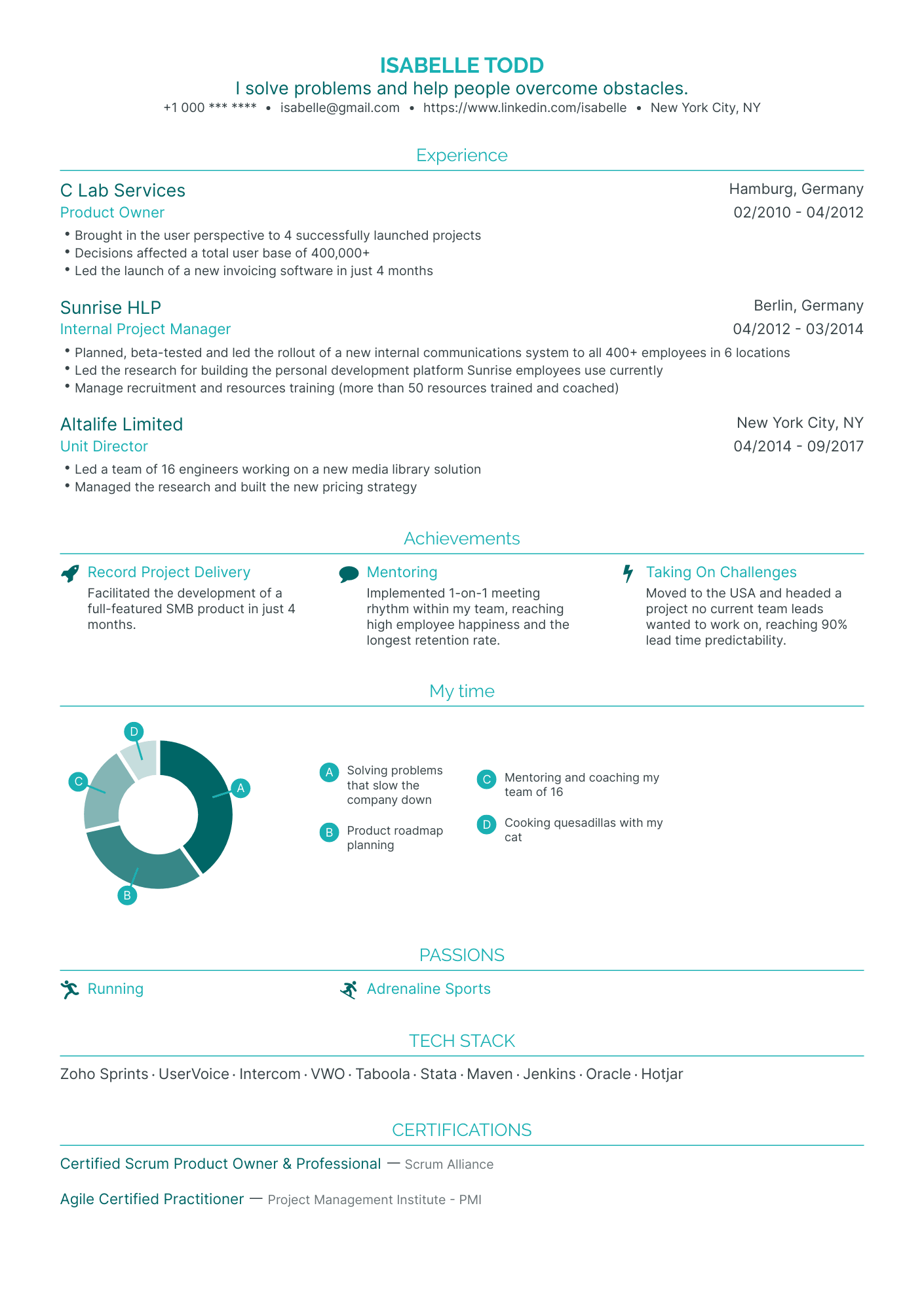 Traditional CEO Resume Template