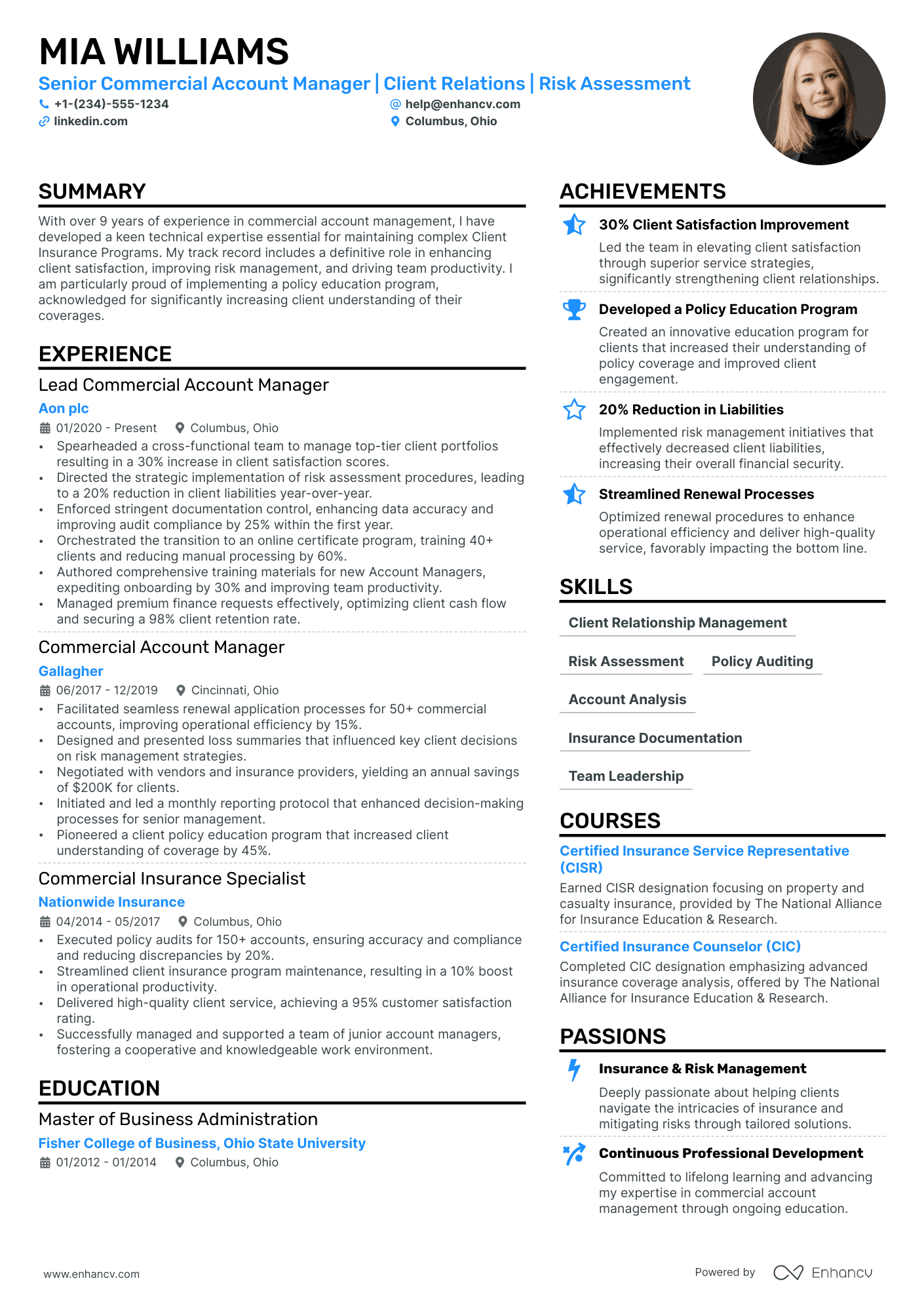 account manager resume examples