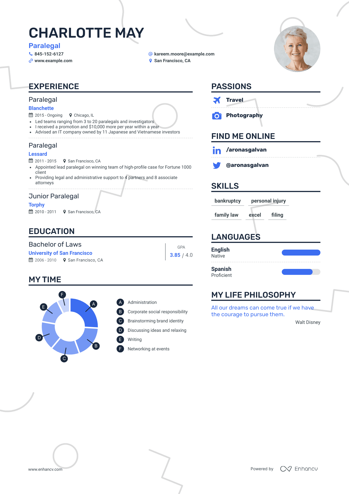 Simple Paralegal Resume Template
