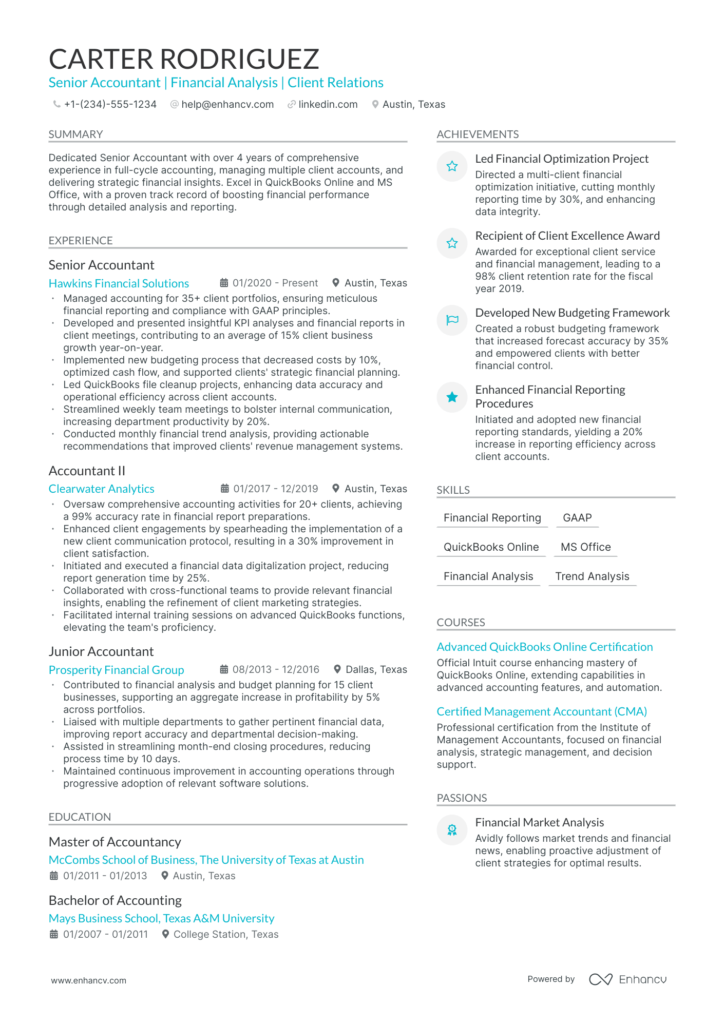 resume format for 5 years experience in accounting