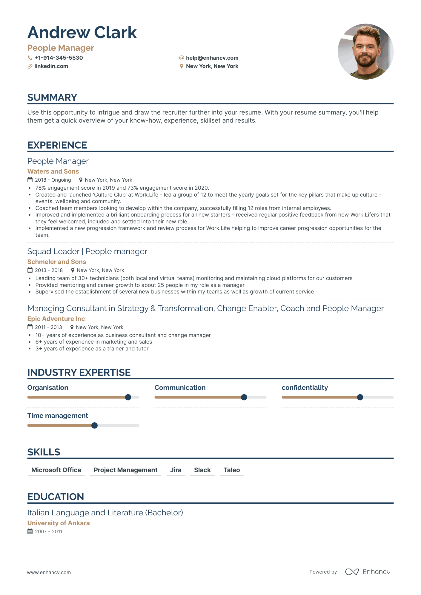 People Manager Resume Examples & Guide for 2023 (Layout, Skills ...