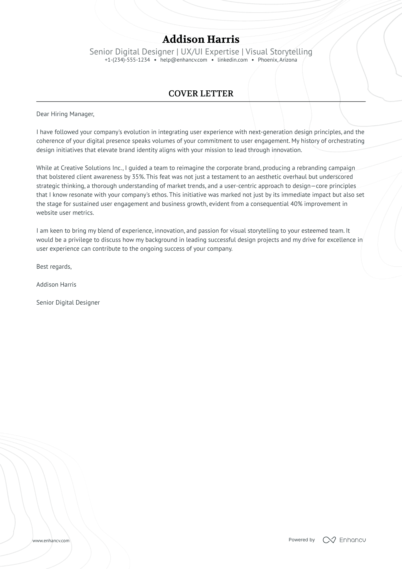 cover letter for designer with no experience